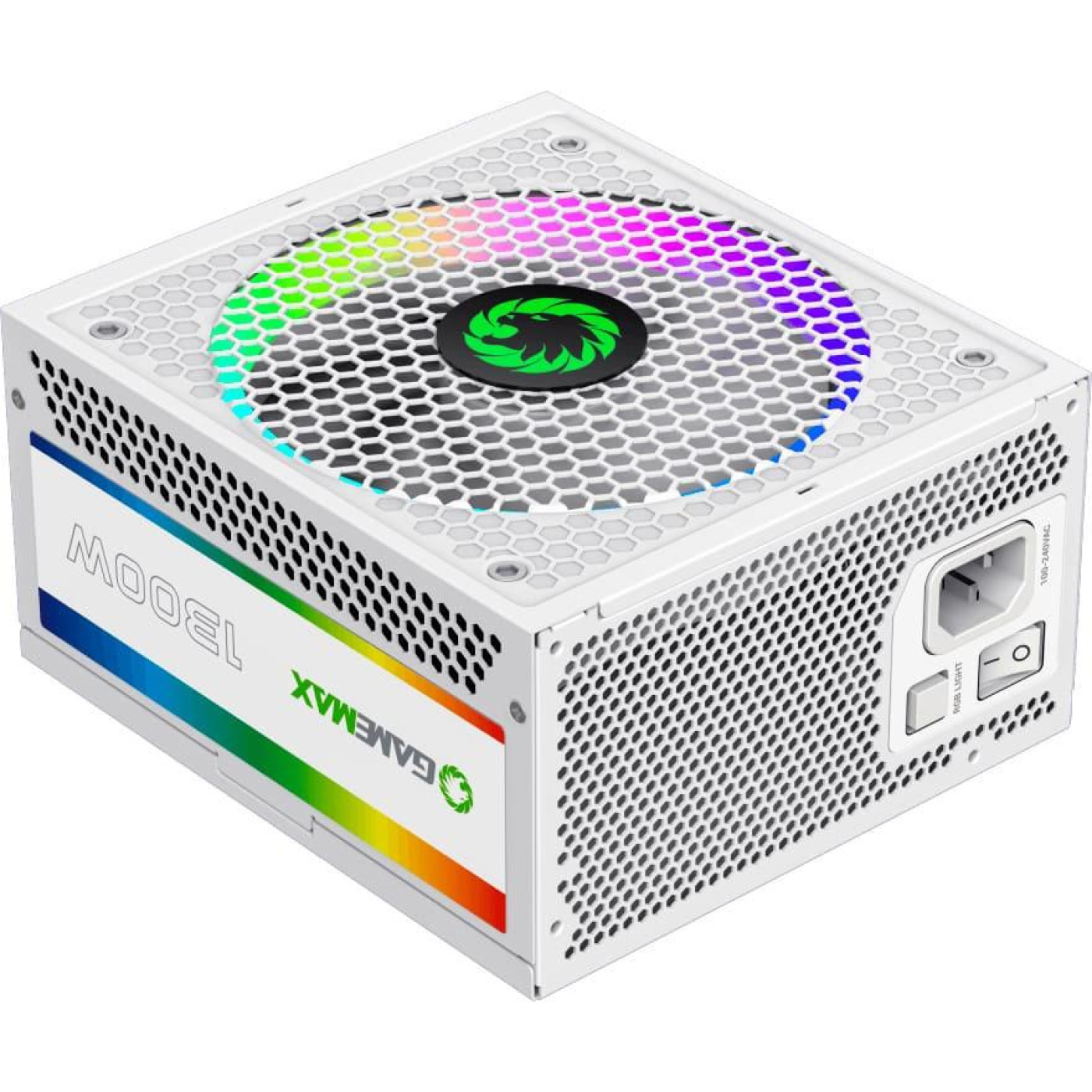Блок живлення GameMax 1300W ATX3.1 80+ Platinum RGB White (RGB-1300 WH (ATX3.0/3.1 PCIe5.)