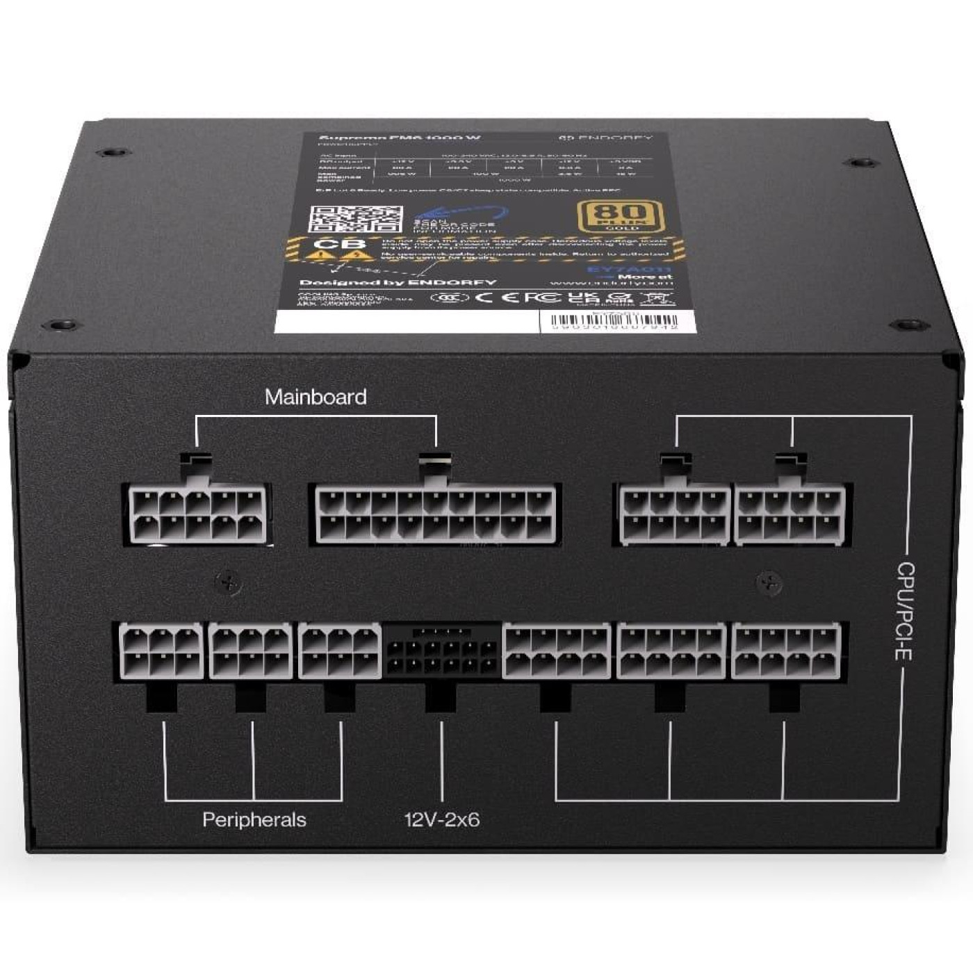 Блок питания ENDORFY Supremo FM6 1000W 80+ Gold ATX 3.1 (EY7A011) U1