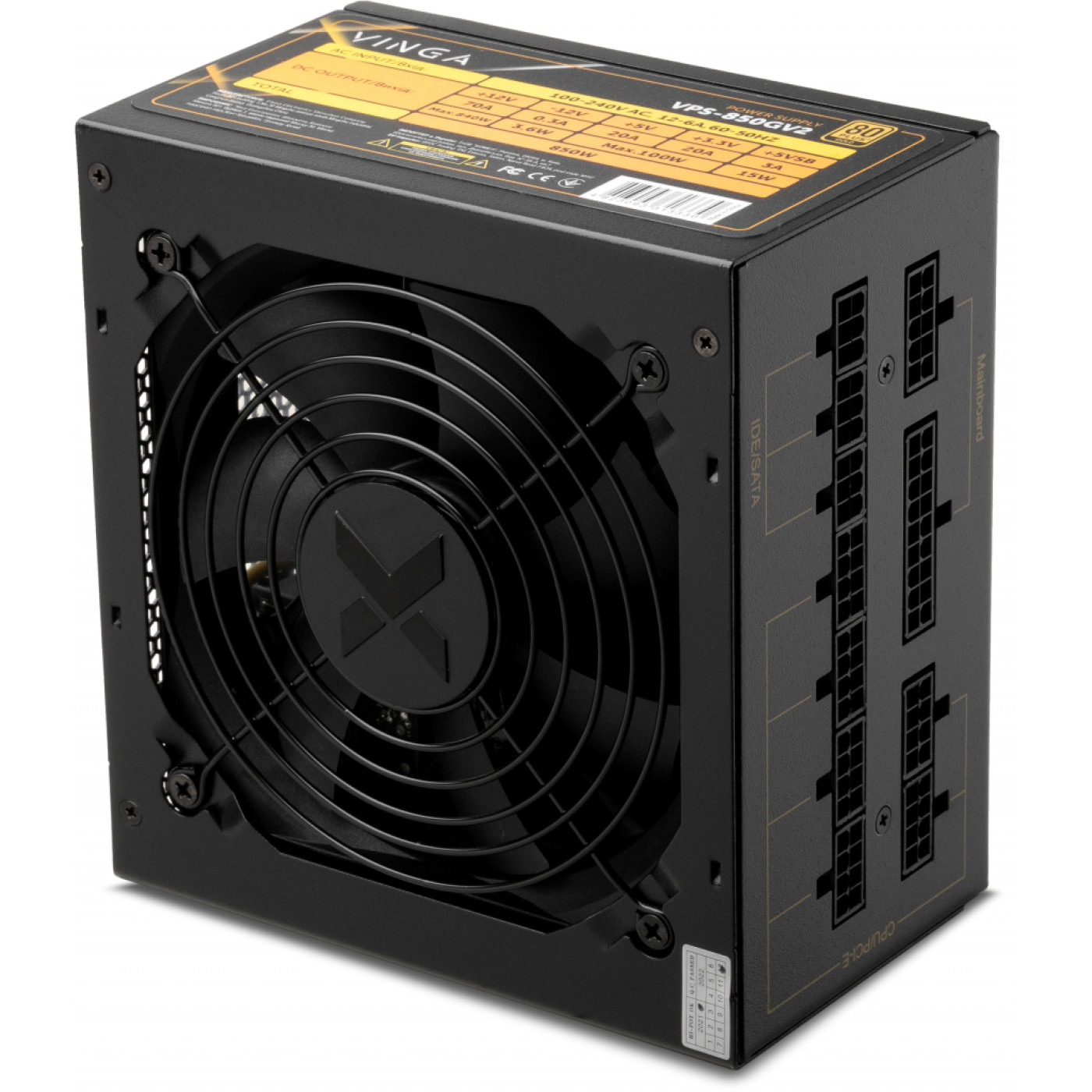 Блок питания Vinga 850W 80+ Gold (VPS-850GV2) Black