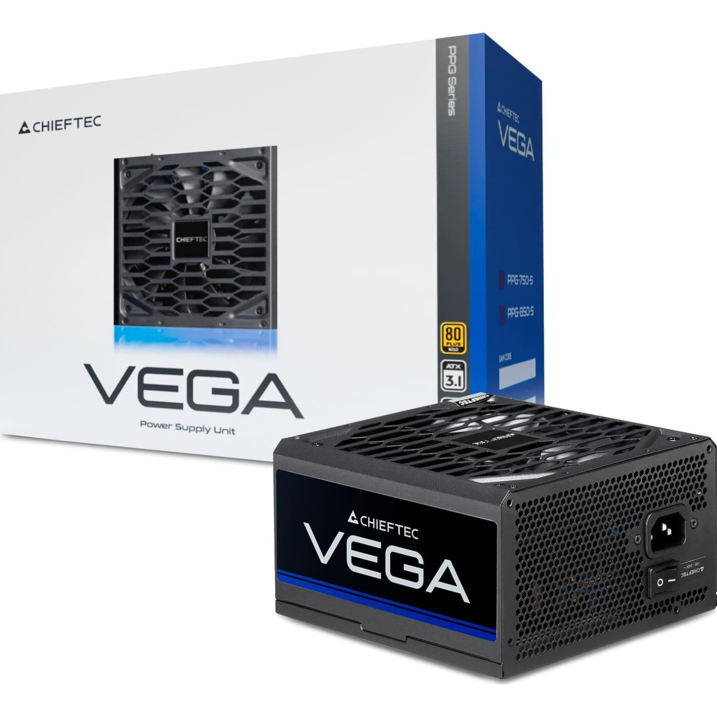Блок живлення Chieftec Vega 850W 80 PLUS Gold (PPG-850-S)