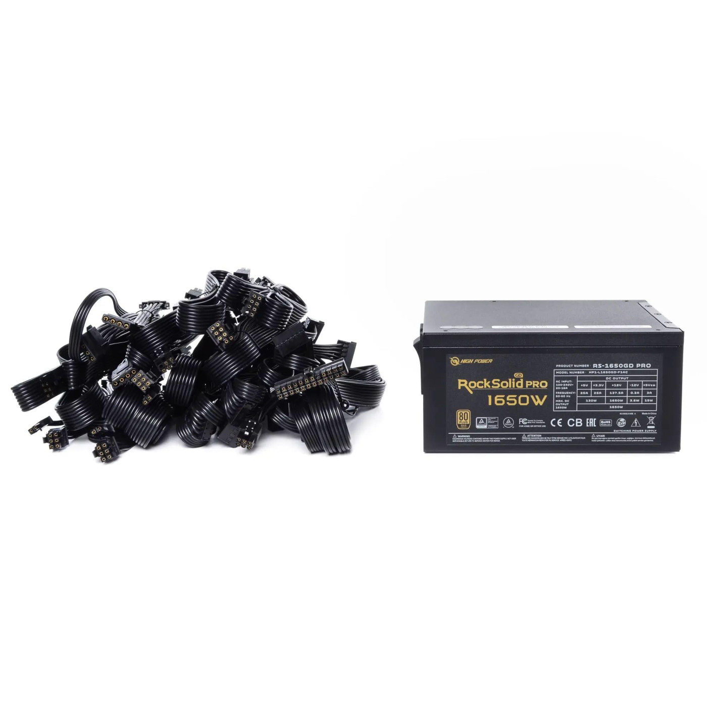 Блок живлення QUBE 1650W 80+ Gold (RS-1650GD PRO) Black