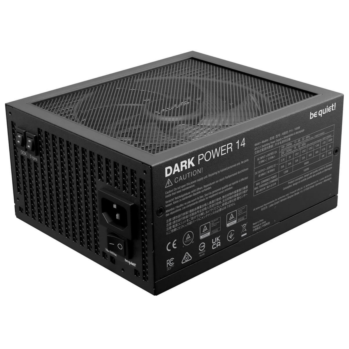 Блок живлення Be quiet! DARK POWER 14 1000W 80+ Titanium (BP020EU) Black