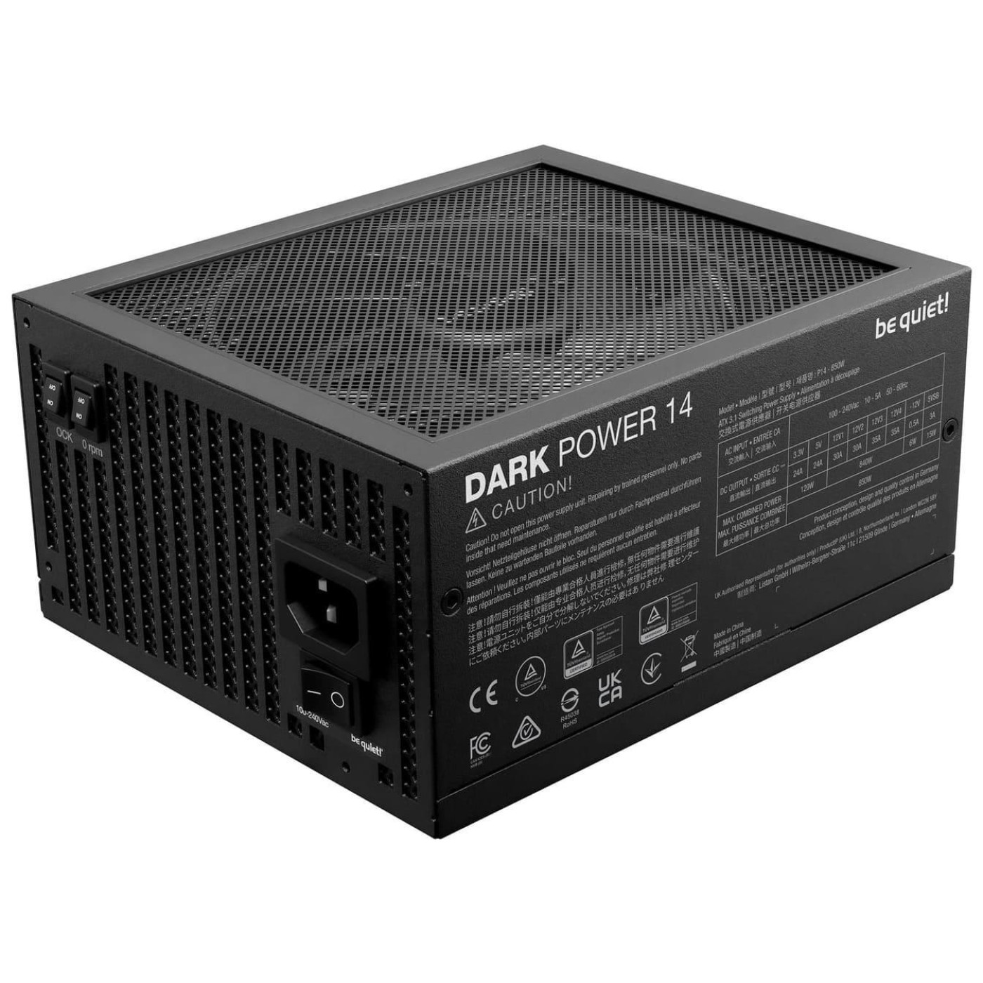 Блок живлення Be quiet! DARK POWER 14 850W 80+ Titanium (BP019EU)