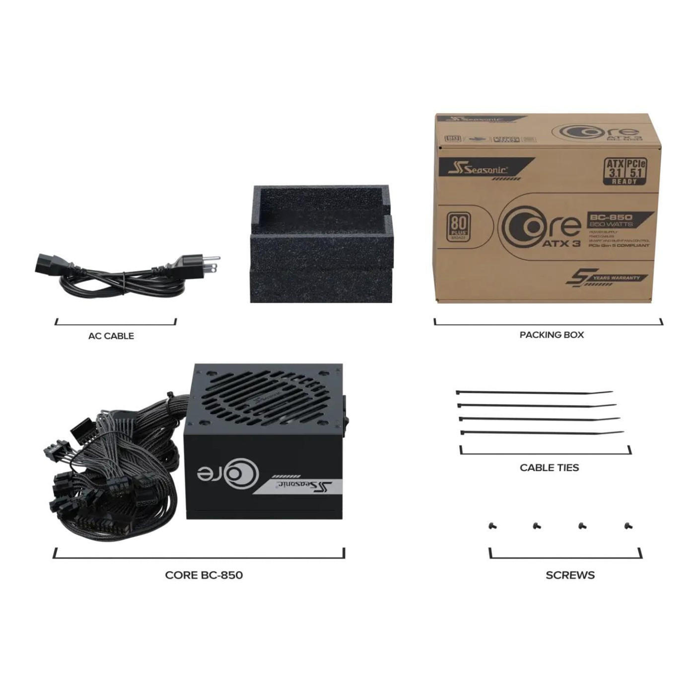 Блок живлення Seasonic CORE BC 850W 80+ Bronze (CORE BC-850 ATX31)