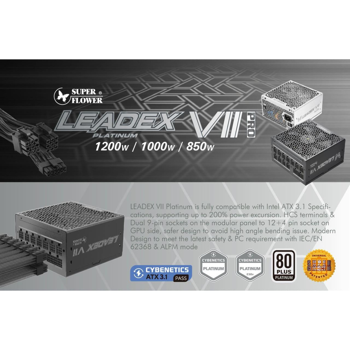 Блок питания Super Flower Leadex VII XP Pro 850W ATX 3.1 (SF-850F14XP)