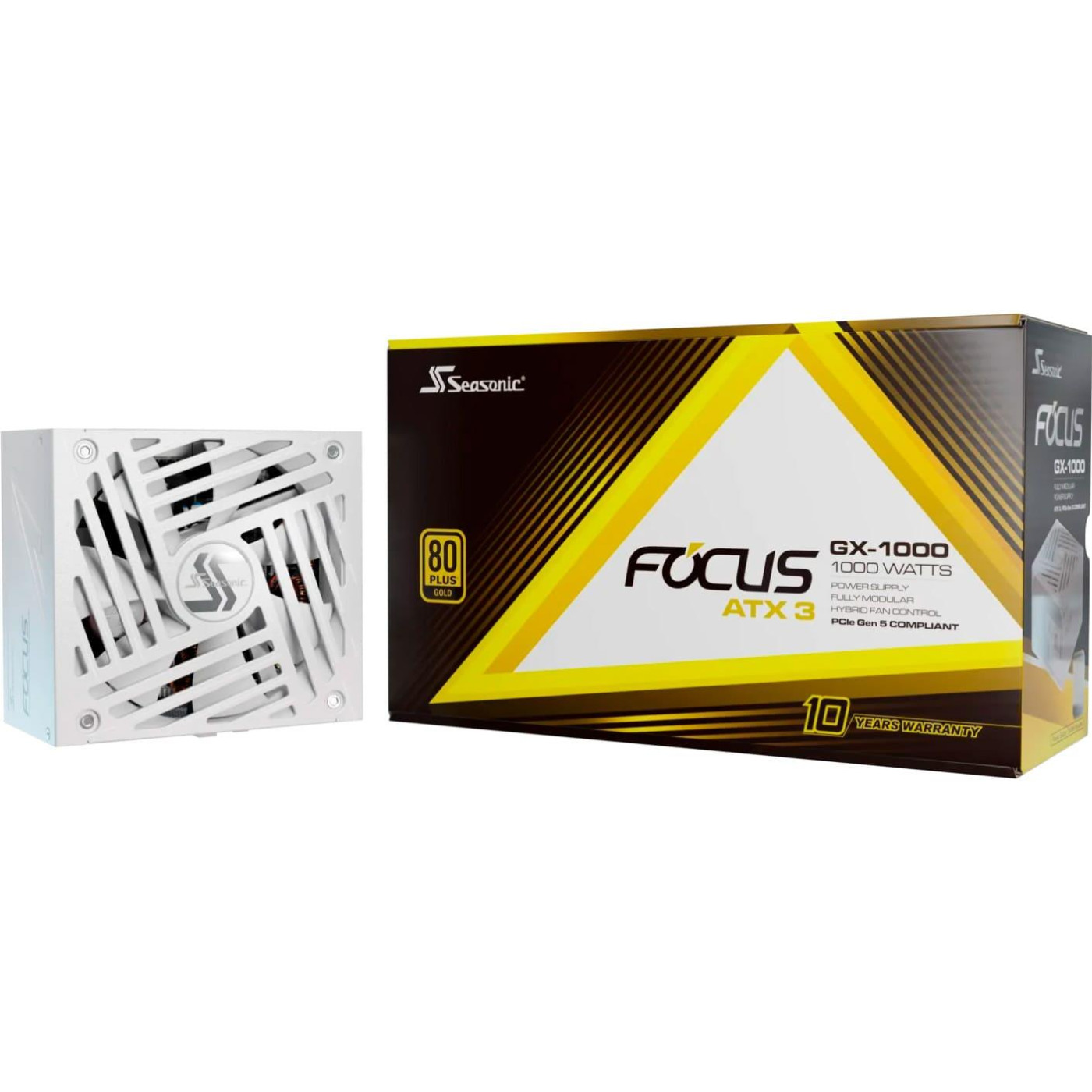 Блок питания Seasonic Focus GX-1000W V4 ATX 3.1 80+ Gold White (FOCUS-GX-1000-ATX31-WHITE)