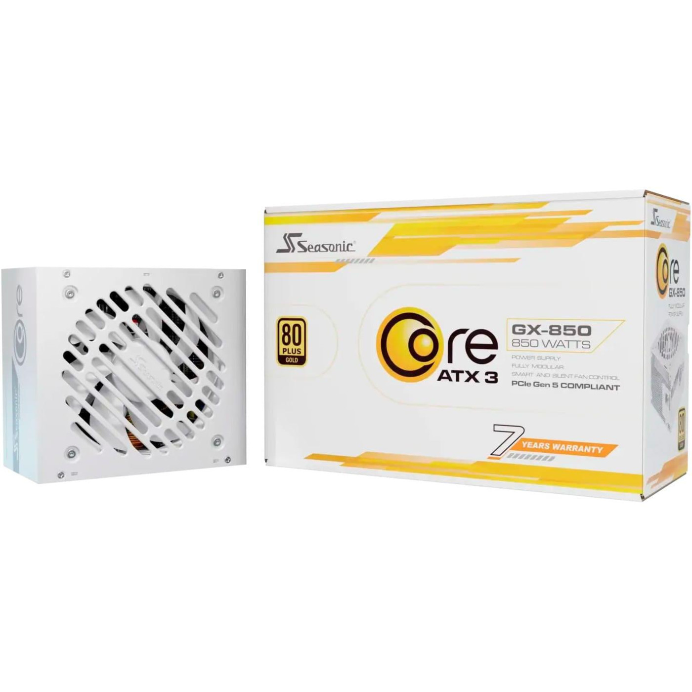 Блок живлення Seasonic Core GX-850W ATX 3.1 80+ Gold White (CORE GX-850-ATX31 WHITE)