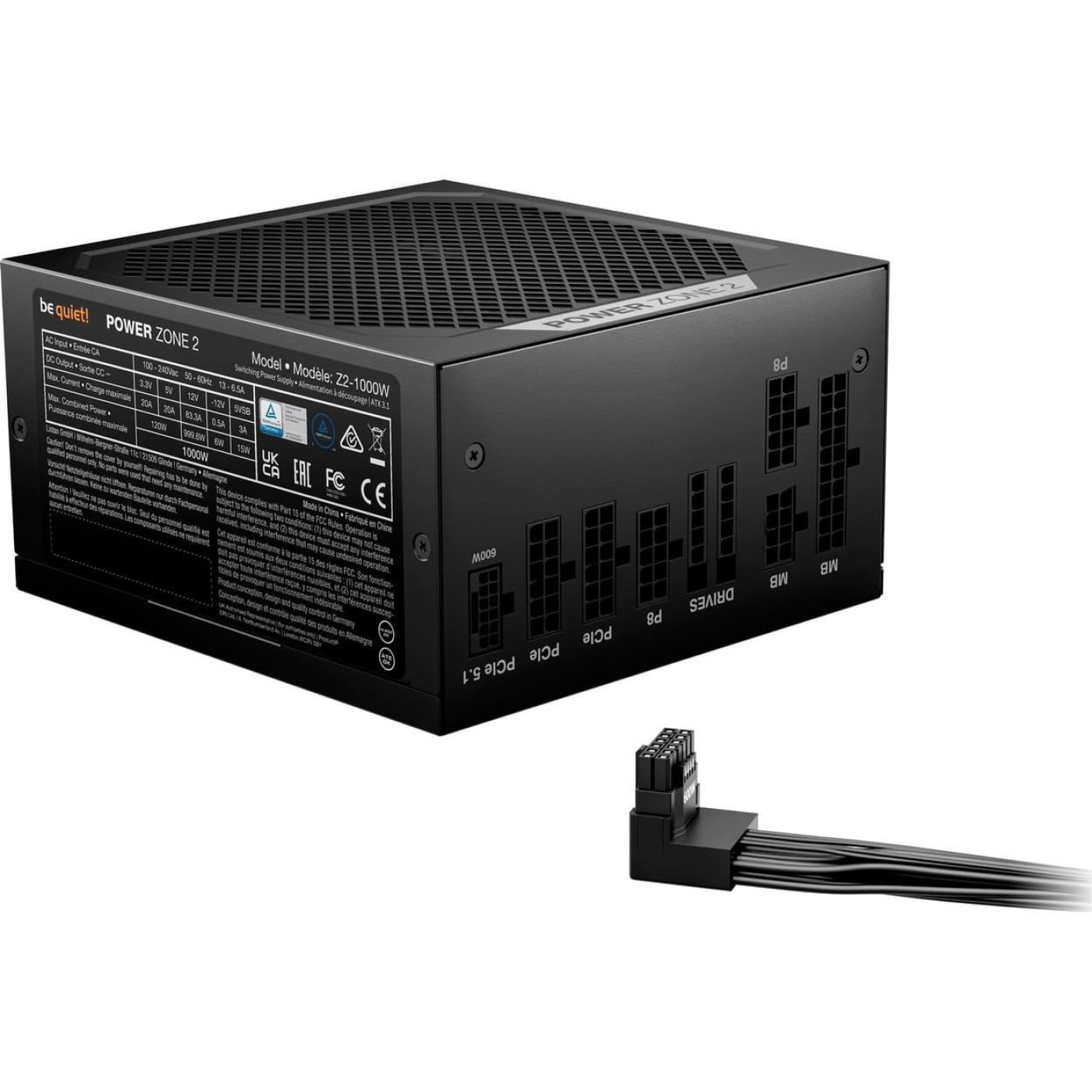 Блок живлення Be quiet! POWER ZONE 2 1000W ATX 3.1 80+ Platinum (BP008EU)