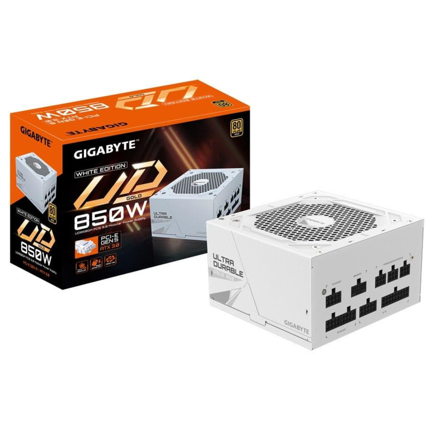 Блок питания GIGABYTE UD850GM PG5W 850W 80+ Gold (UD850GM PG5W) White Б/у