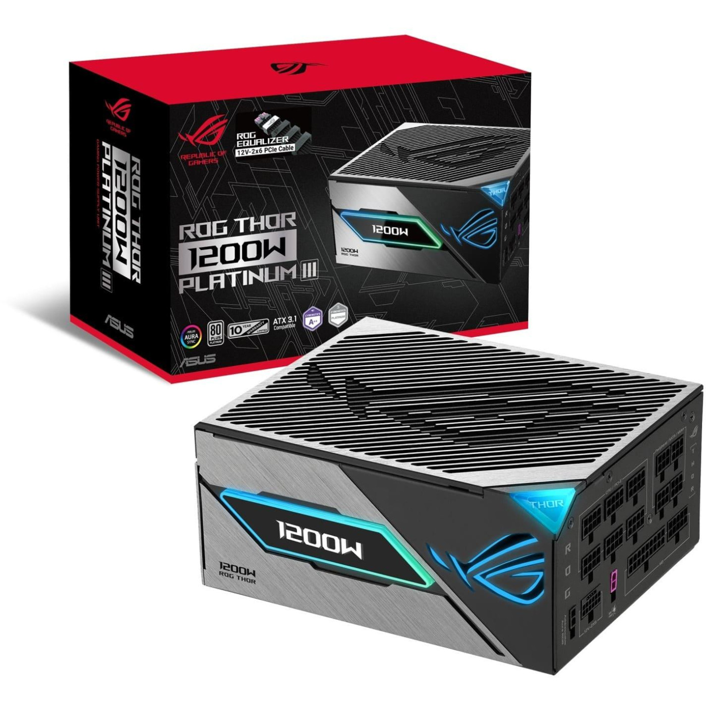 Блок живлення ASUS ROG Thor 1200W Platinum III ROG Equalizer 80+ Platinum (90YE00V7-B0NA00) Black