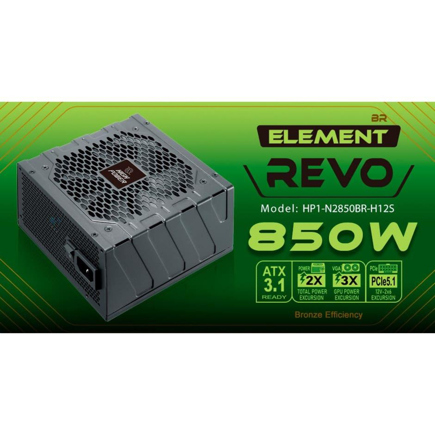Блок питания Highpower 850W 80+ Bronze (HP1-N2850BR-H12S)