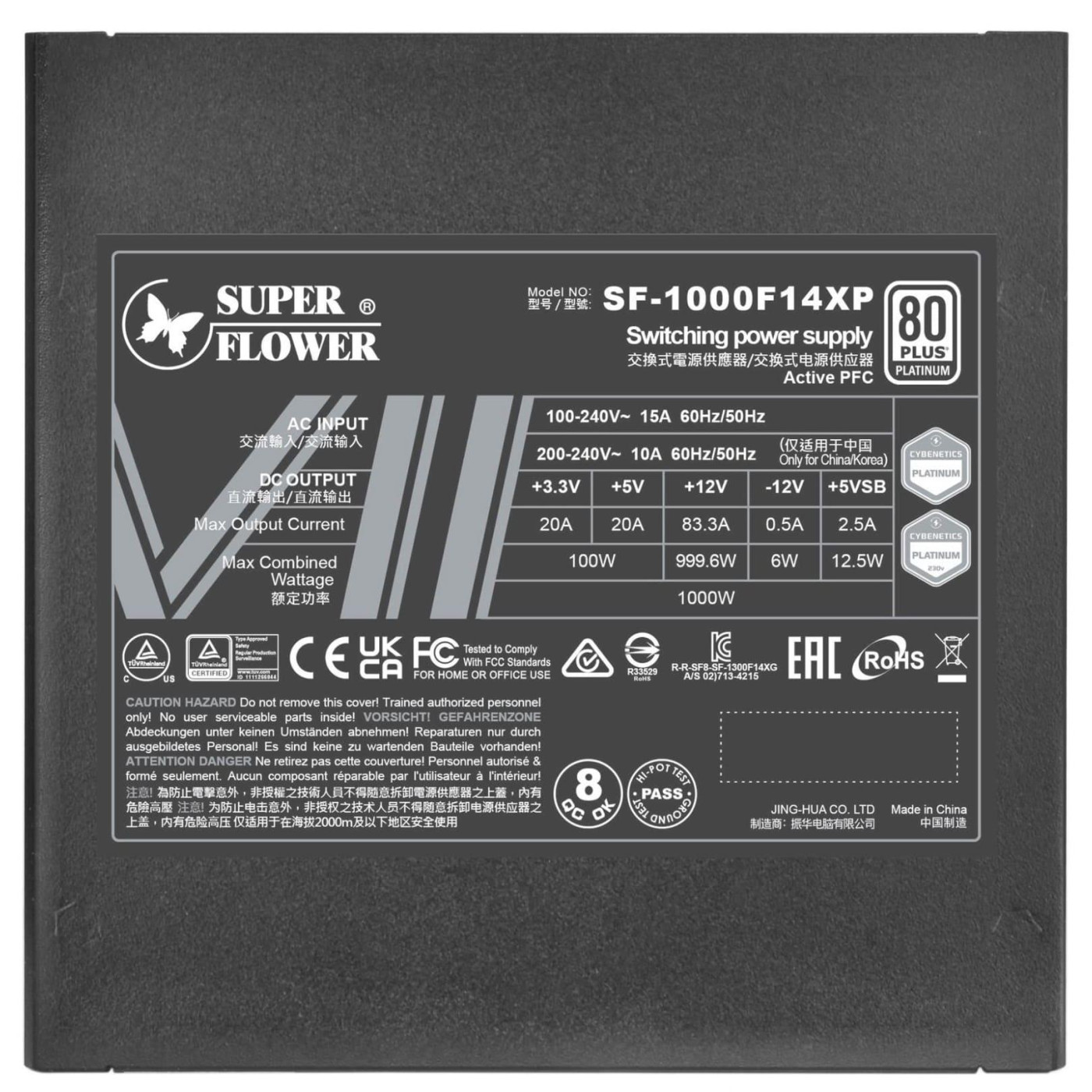 Блок питания Super Flower Leadex VII XP Pro 1000W ATX 3.1 80+ Platinum Black (SF-1000F14XP)