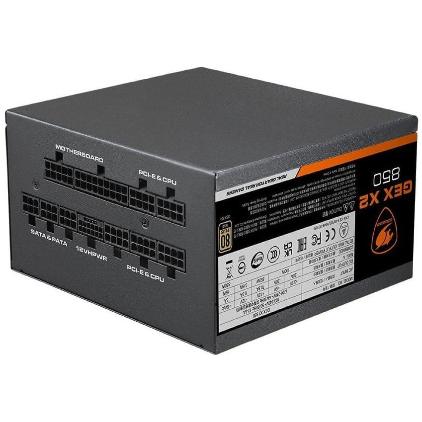 Блок живлення Cougar GEX X2 850W 80+ Gold (GEX X2 850) Black