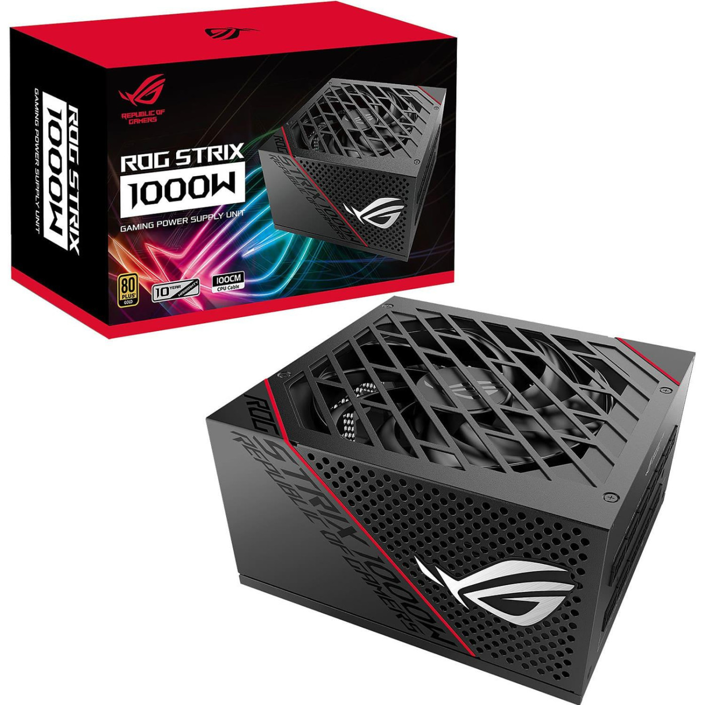 Блок питания ASUS ROG Strix 1000W 80+ Gold (90YE00A5-B0NA00) Black Б/у