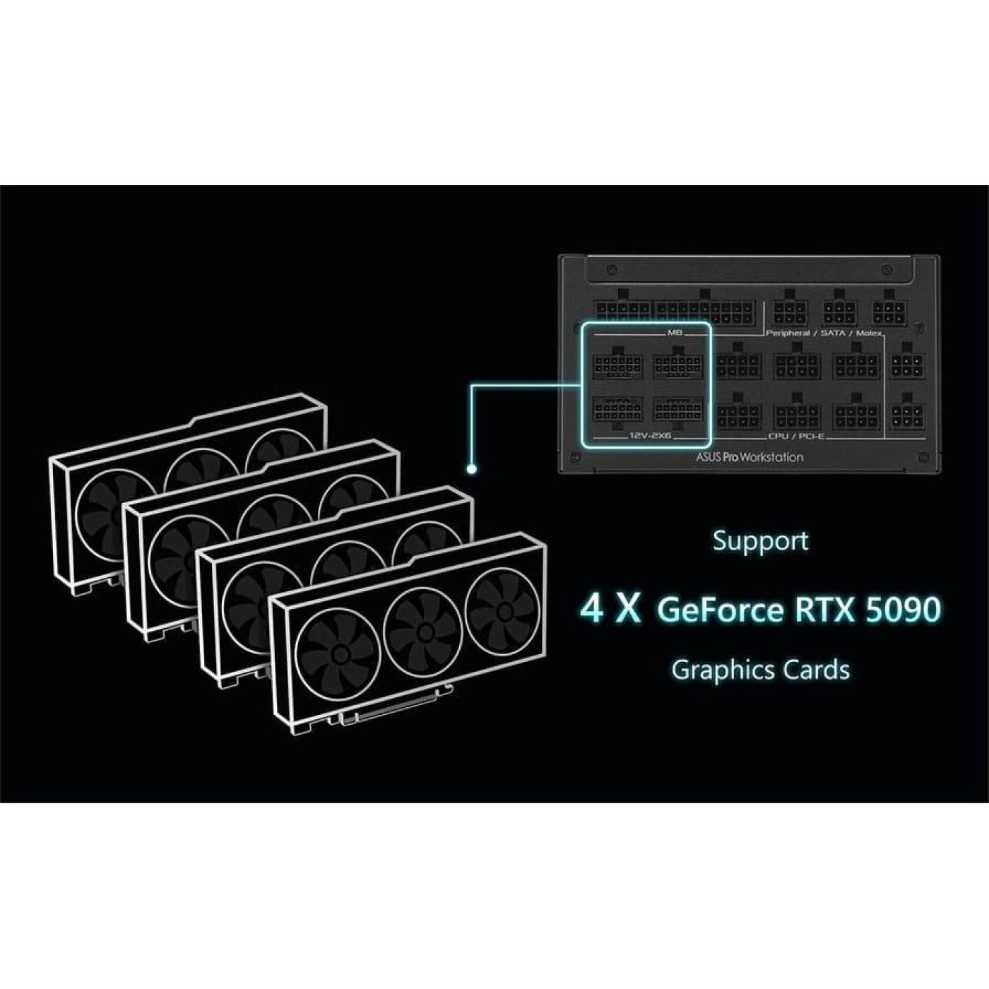 Блок живлення ASUS Pro WS 3000W Platinum 80+ Platinum (90YE00Z0-B0EA00)