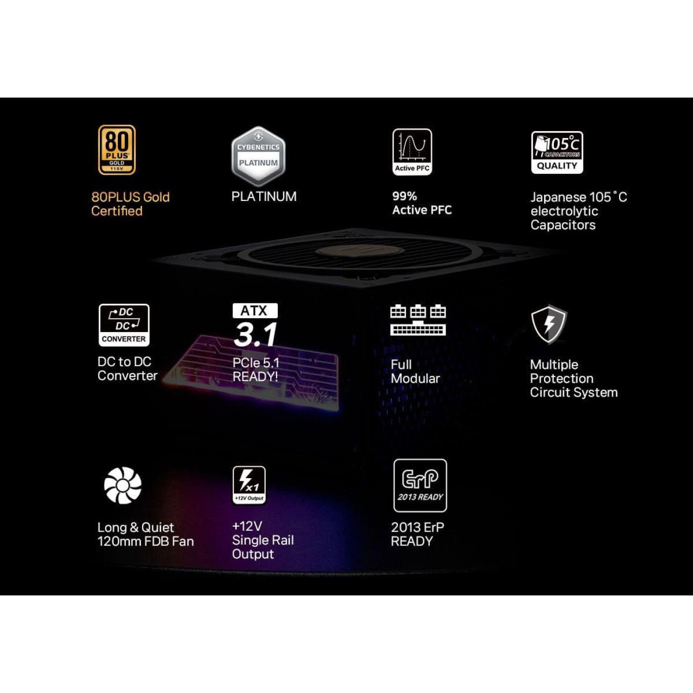 Блок питания Zalman TeraMax 2 View 1200W 80+ Gold (ZM1200-TMX2VIEW)