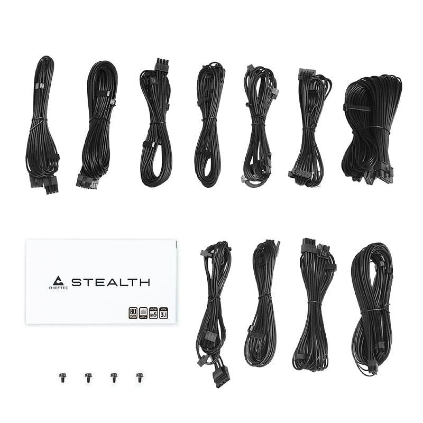 Блок питания Chieftec Stealth 1200W ATX 3.1 80+ Platinum (SPX-1200-FC) Black