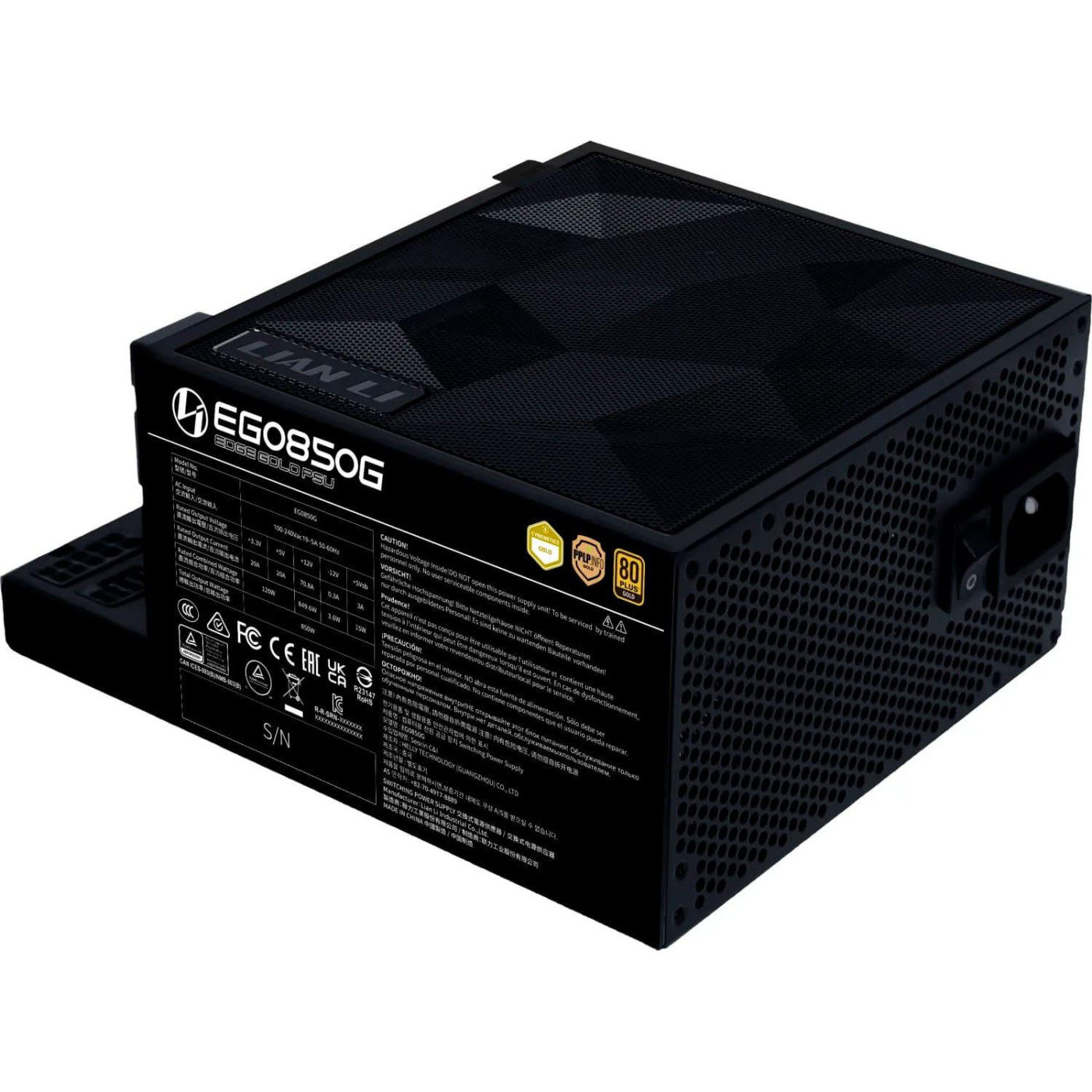 Блок живлення Lian Li Edge Gold 850W 80+ Gold (G9P.EG0850G.B000.EU) Black