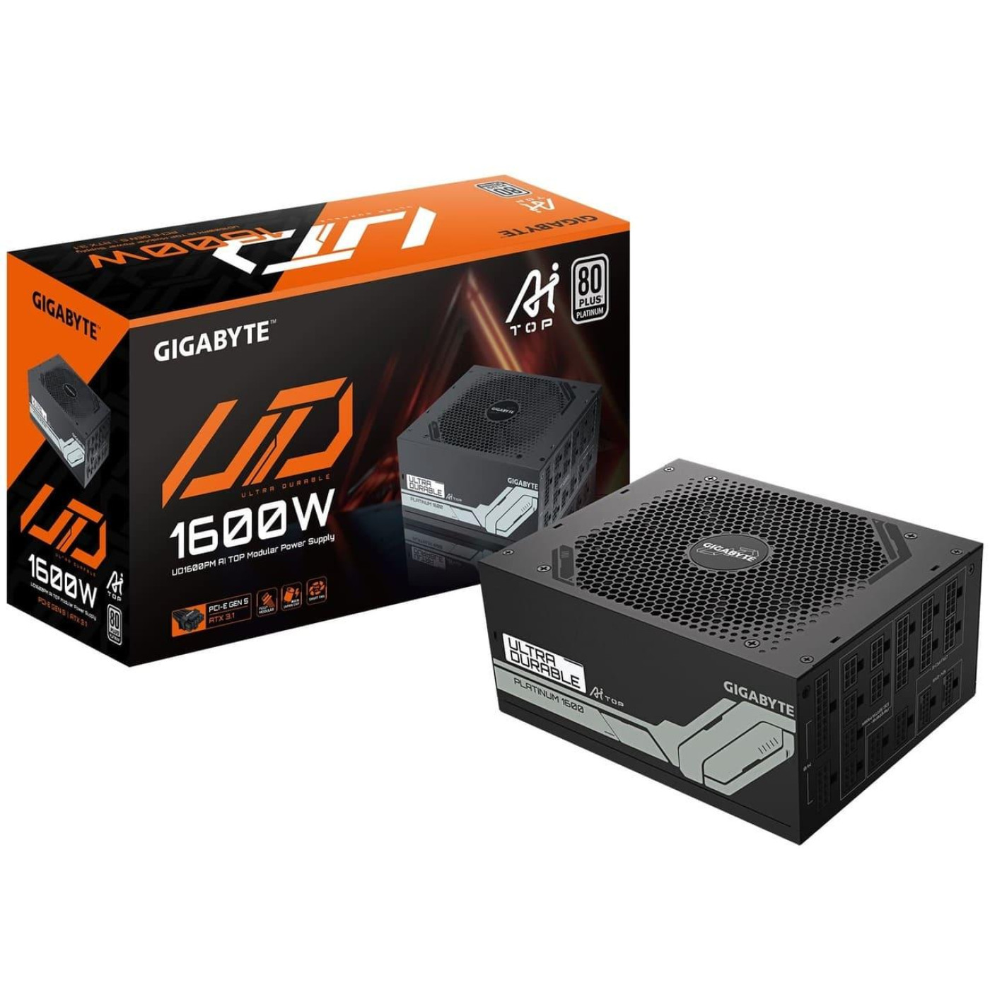 Блок живлення GIGABYTE UD1600PM PG5 1600W AI TOP 80+ Platinum (GP-UD1600PM PG5) Black