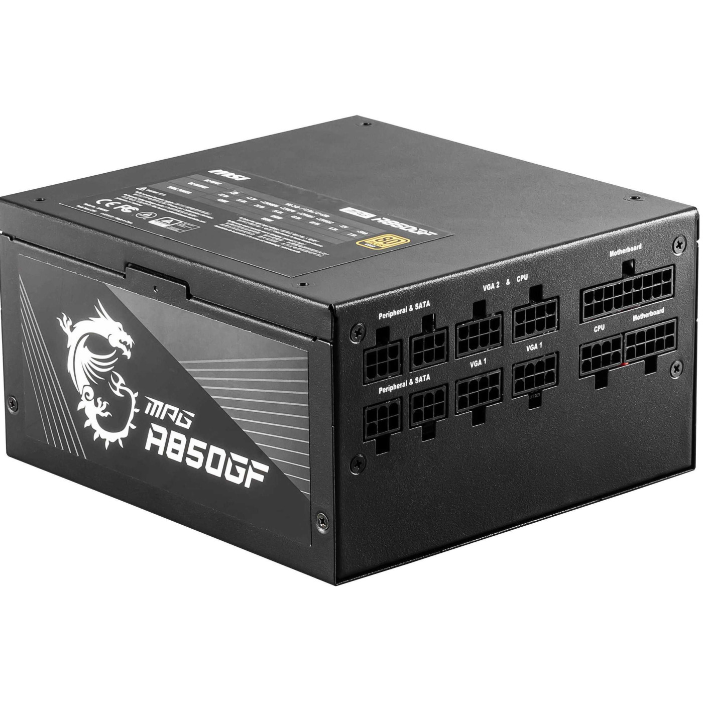 Блок питания MSI MPG 850W (A850GF) 80+ Gold (MPG A850GF) Black Б/у,U1