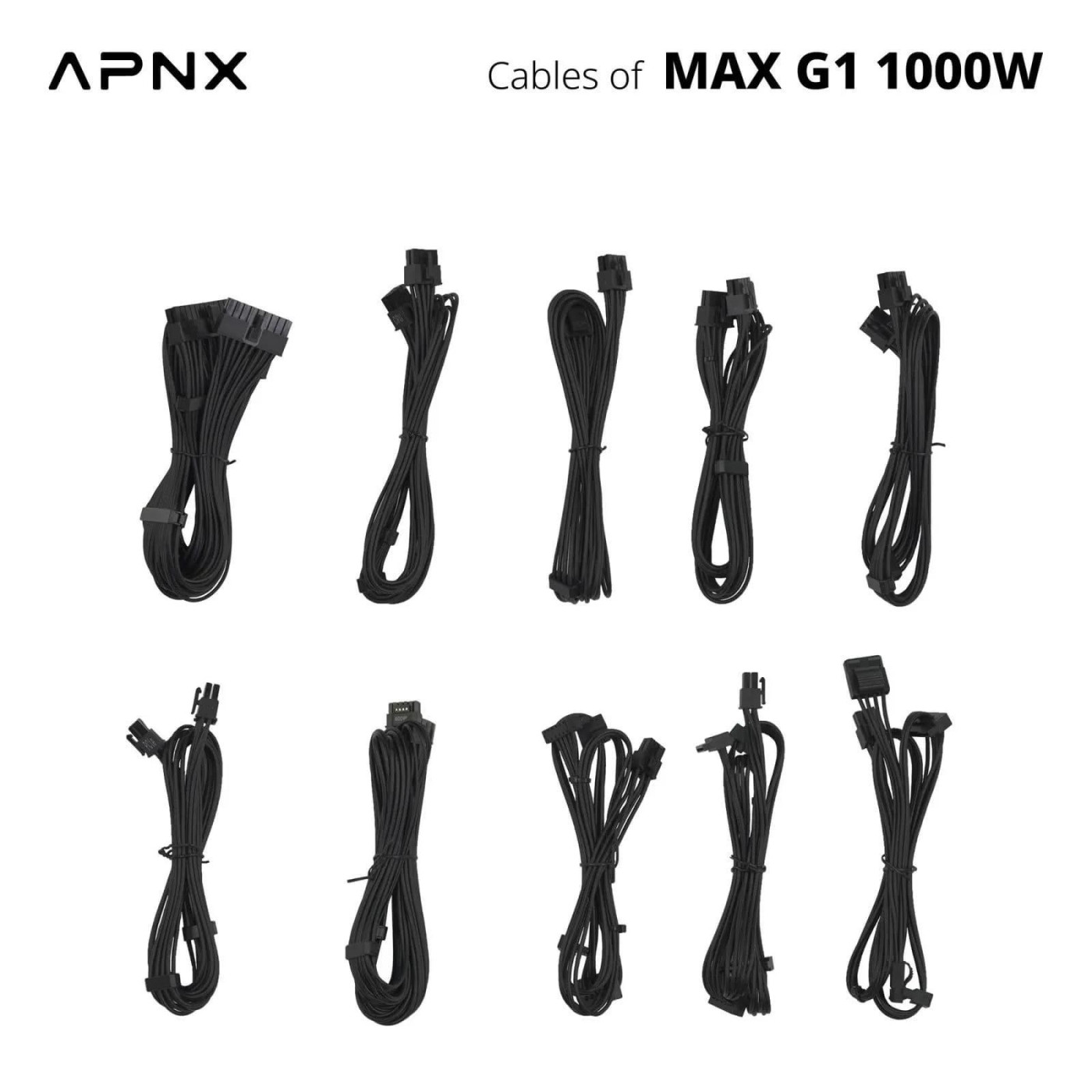 Блок живлення APNX MAX G1 1000W 80+ Gold (APPG-MXK0FEC.X1) Black