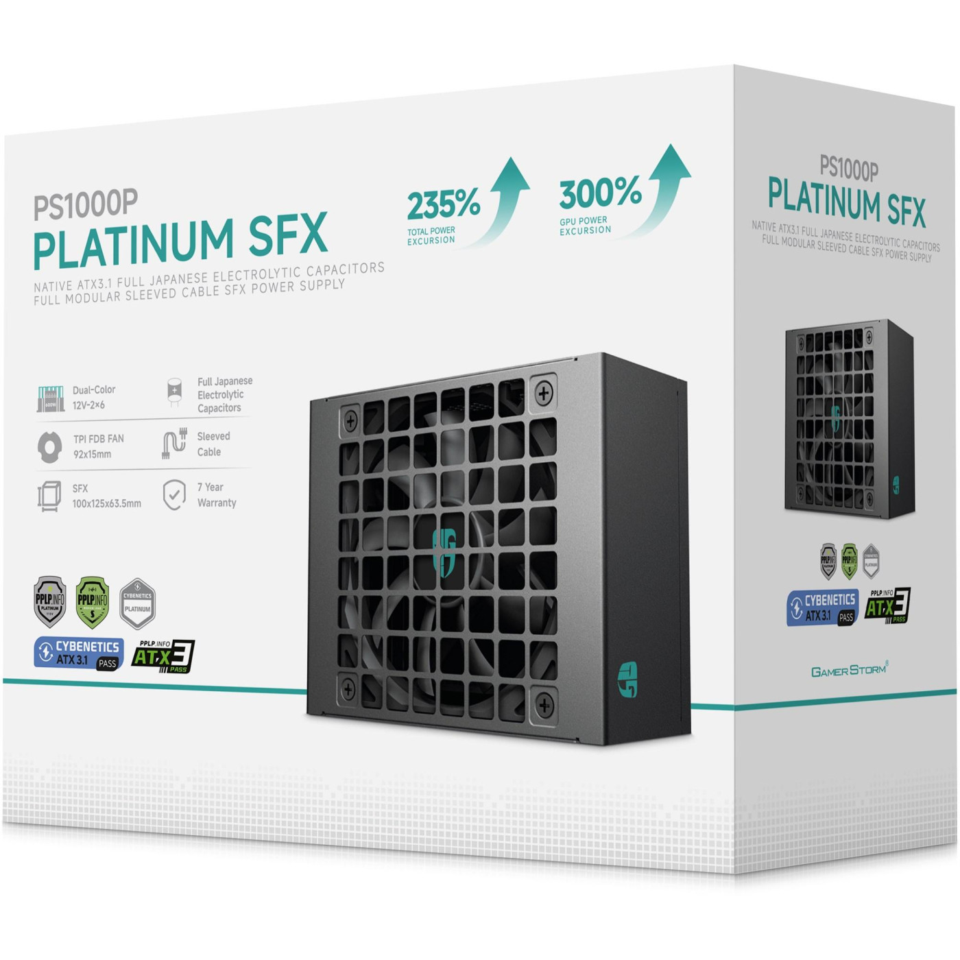 Блок живлення GamerStorm DeepCool PS1000P 1000W 80+ Platinum (R-PSA00P-FE0B-JGEU) Black