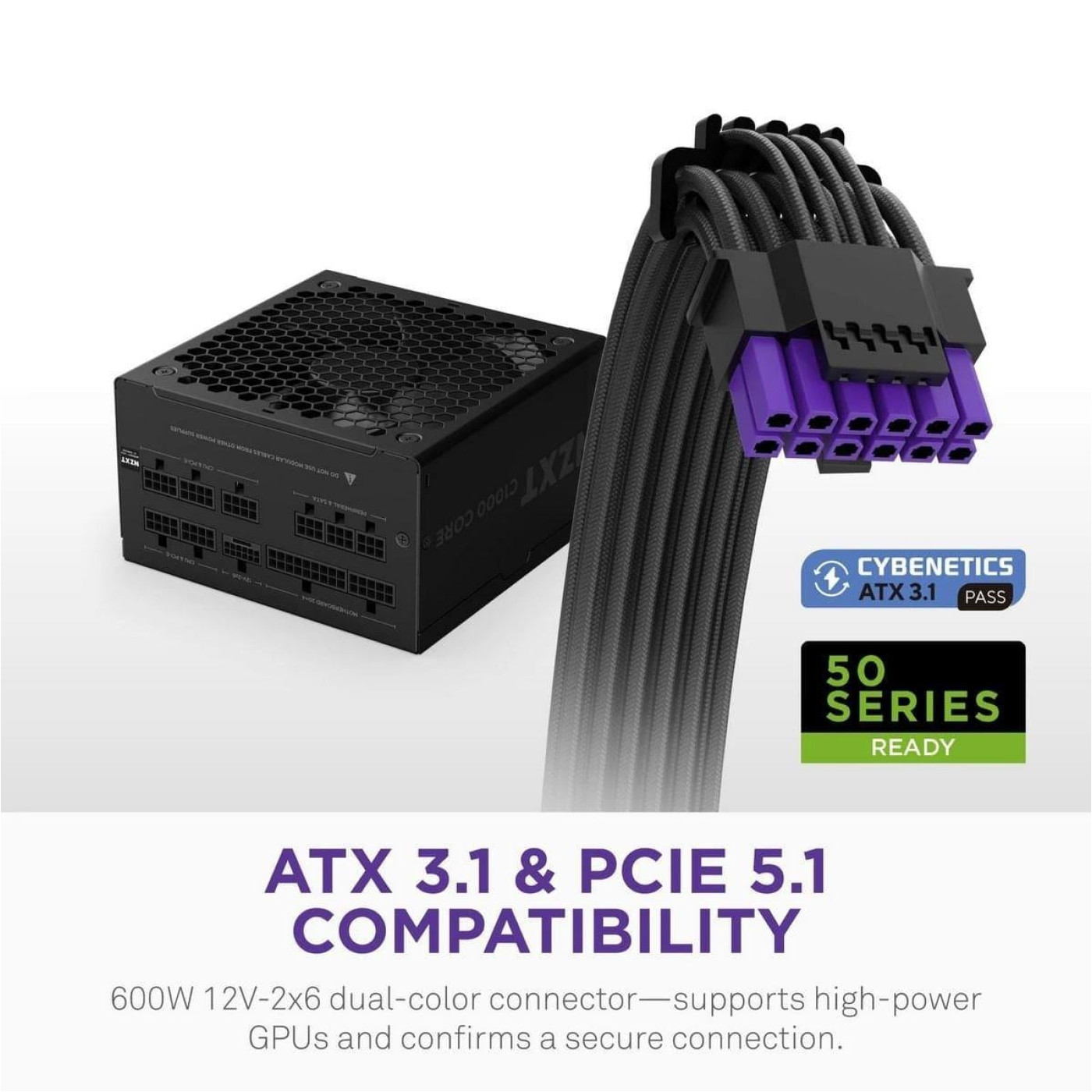 Блок живлення NZXT C1000W ATX 3.1 Black 80+ Gold (PA-0G3BB-EU)