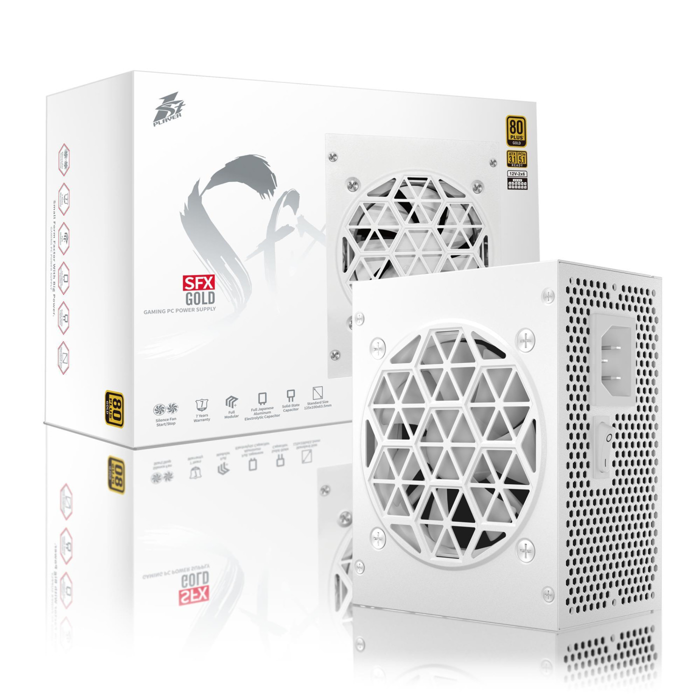 Блок питания 1stPlayer PS-850SFX 850W 80+ Gold White (SFX-GLD-850-WH-EU)