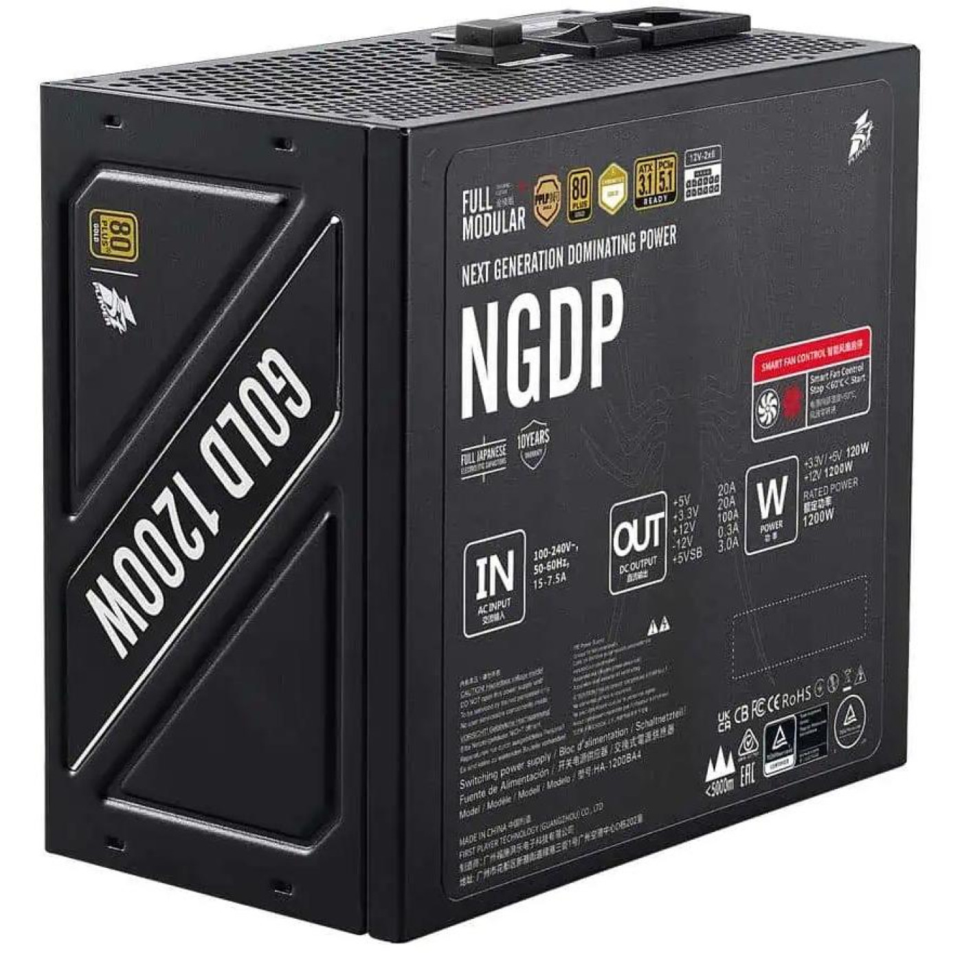Блок живлення 1stPlayer HA-1200BA4 1200W 80+ Gold (NGDP-GLD-1200-BK-EU) Black