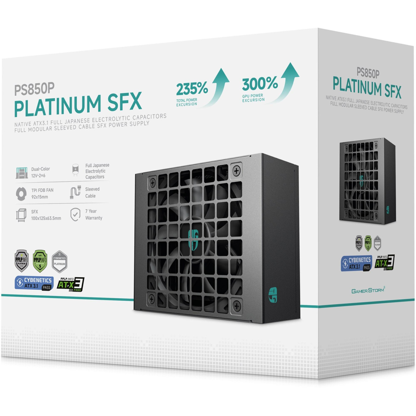 Блок живлення GamerStorm DeepCool PS850P 850W 80+ Platinum (R-PS850P-FE0B-JGEU) Black