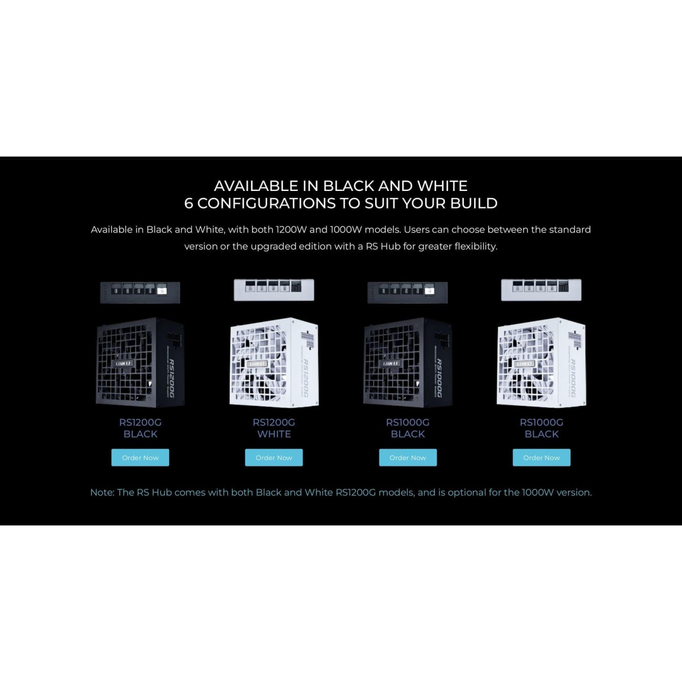 Блок живлення Lian Li RS Gold 1200W 80+ Gold (G9P.RS1200G.WH00.EU) White
