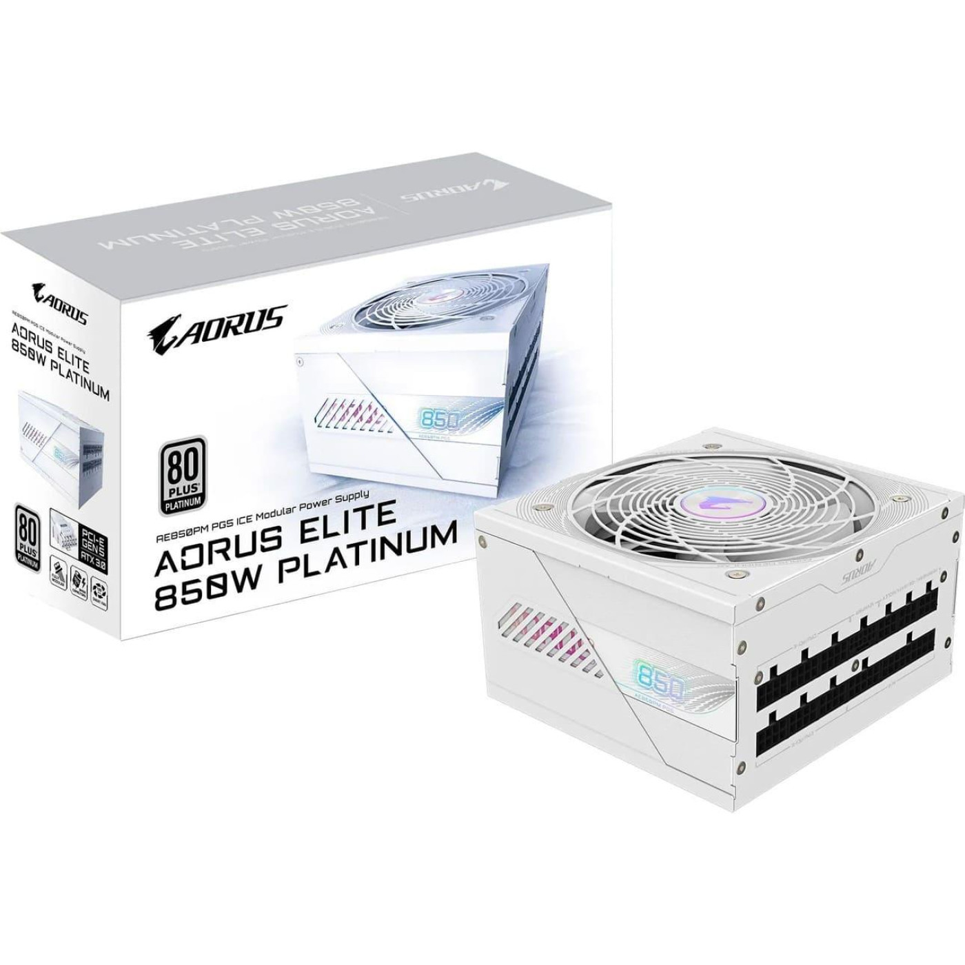 Блок живлення Gigabyte 850W ATX 3.1 GP-AE850PM PG5 ICE (GP-AE850PM PG5 ICE)