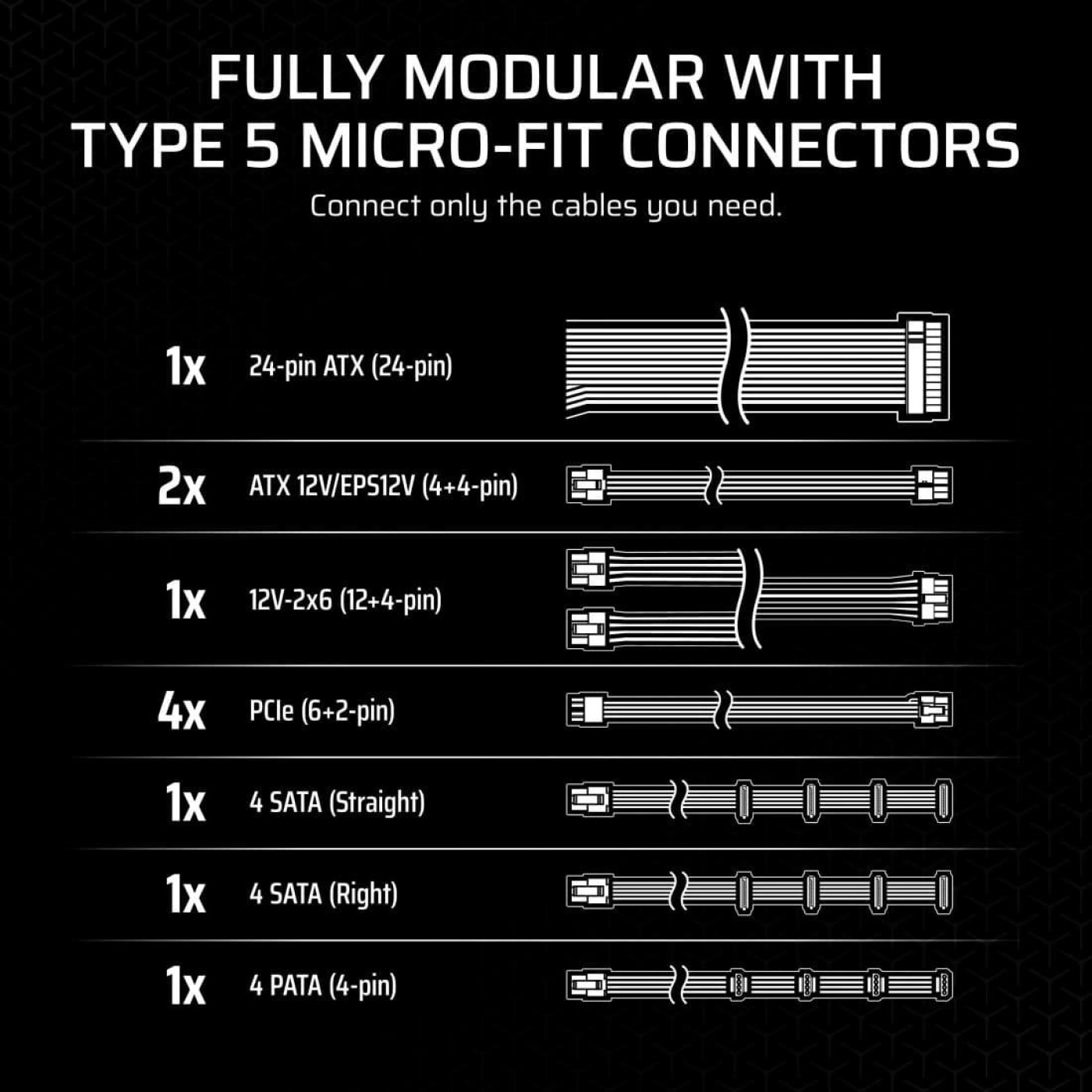 Блок живлення Corsair SF1000 1000W 80+ Platinum (CP-9020257-EU) Black Б/в