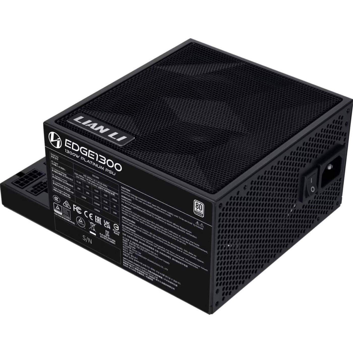Блок живлення Lian Li Edge 1300W 80+ Platinum (G9P.EG1300.BE00.EU) Black
