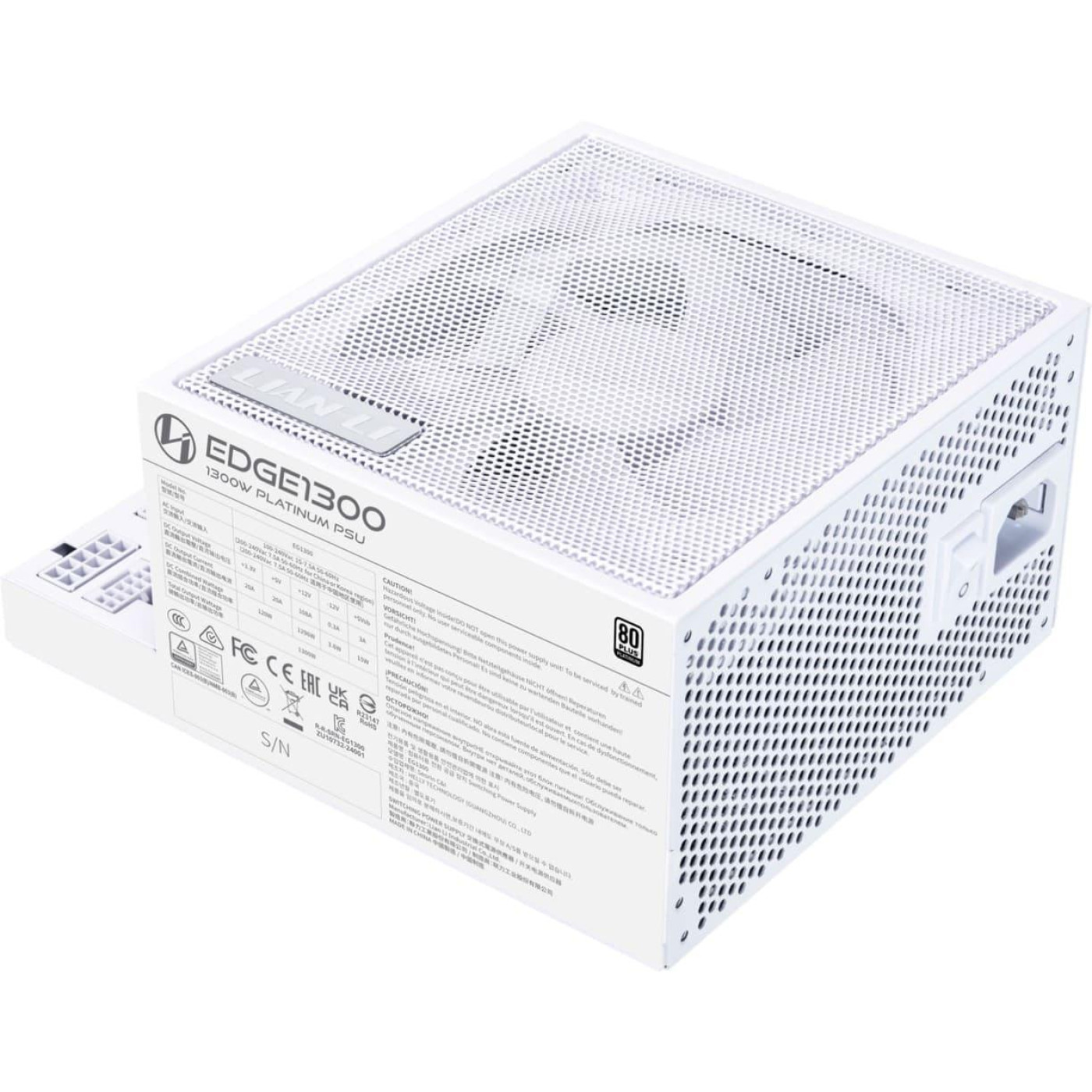 Блок живлення Lian Li Edge 1300W 80+ Platinum (G9P.EG1300.WE00.EU) White