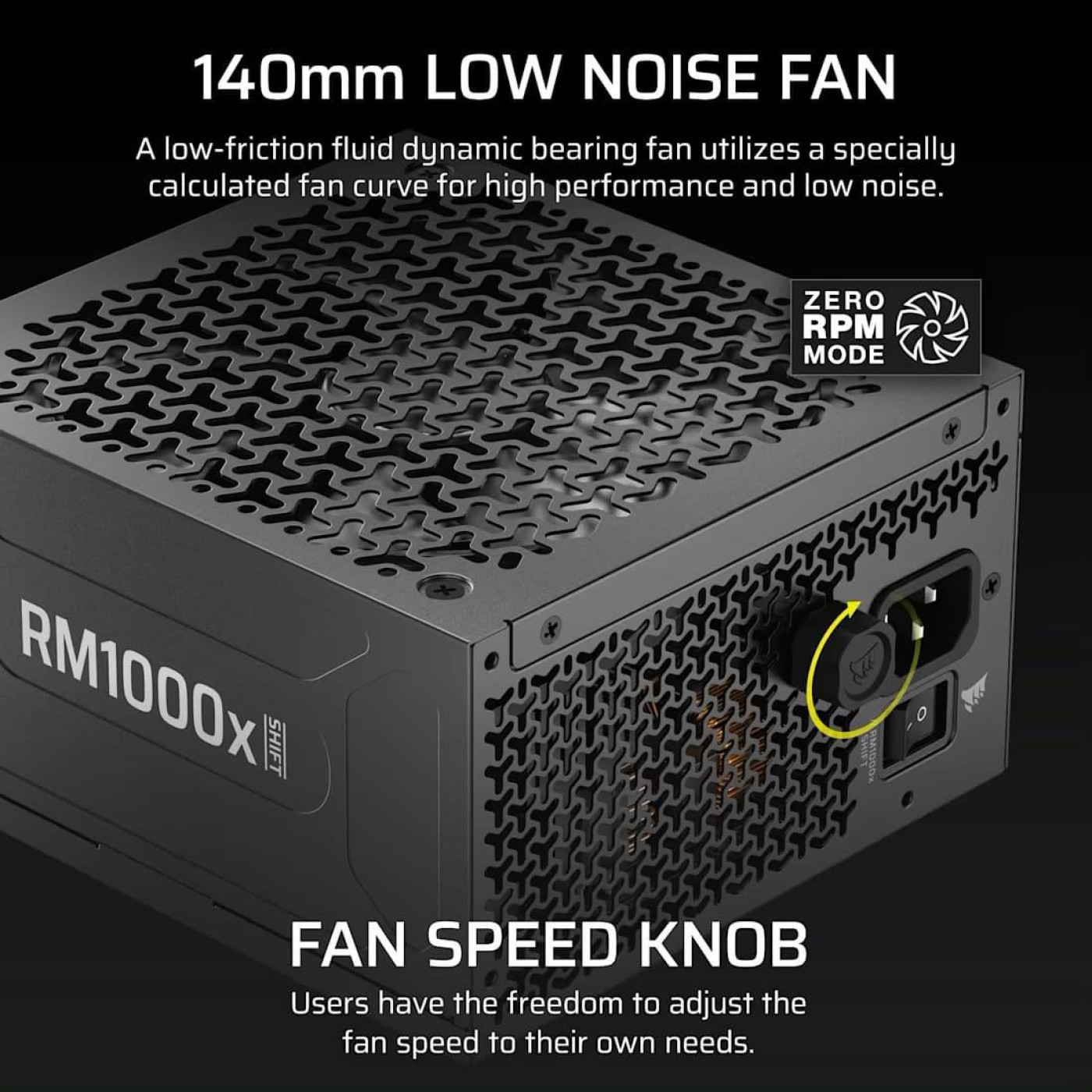 Блок живлення Corsair RM1000x 1000W ATX 3.1 80+ Gold (CP-9020300-EU) Black