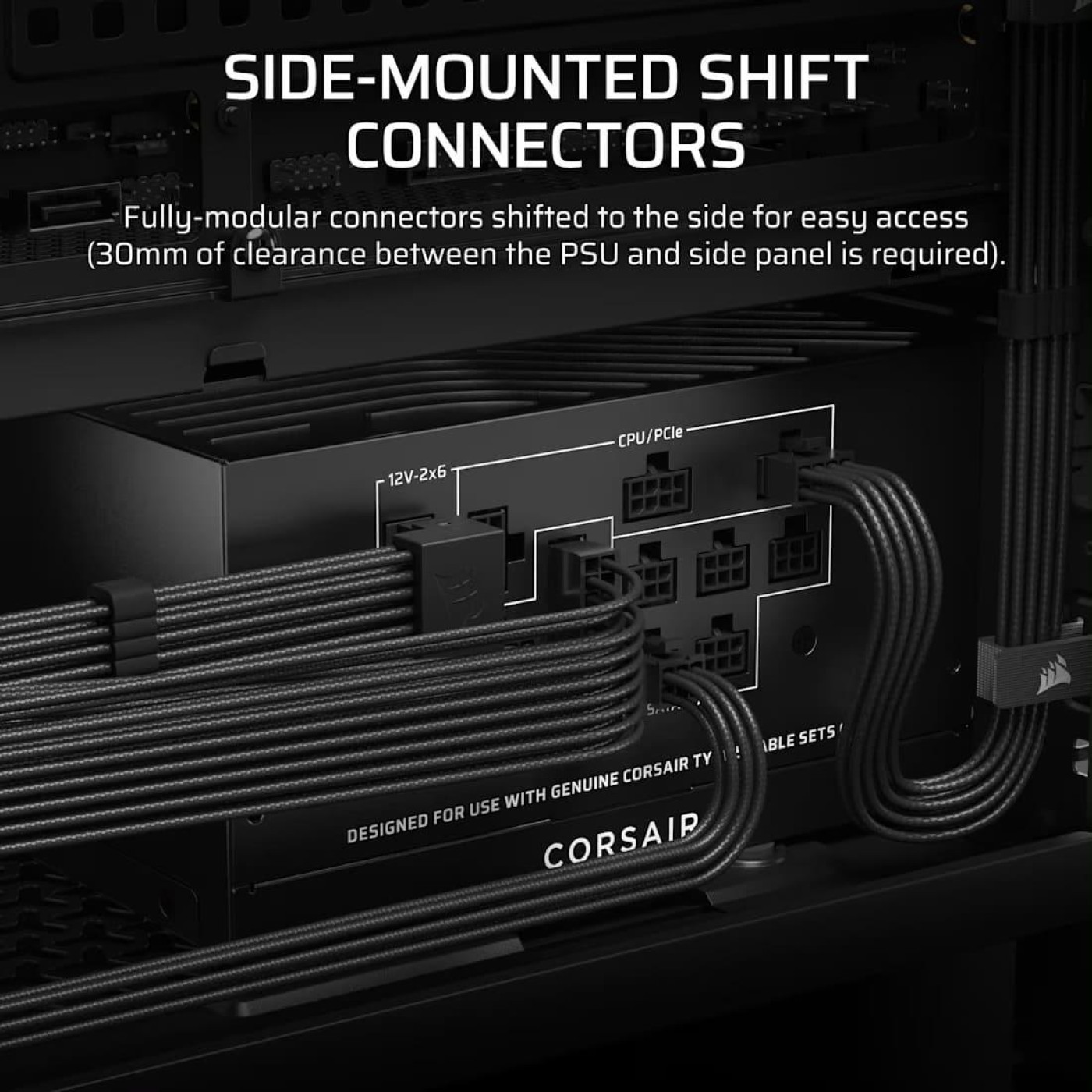 Блок живлення Corsair RM1000x 1000W ATX 3.1 80+ Gold (CP-9020300-EU) Black