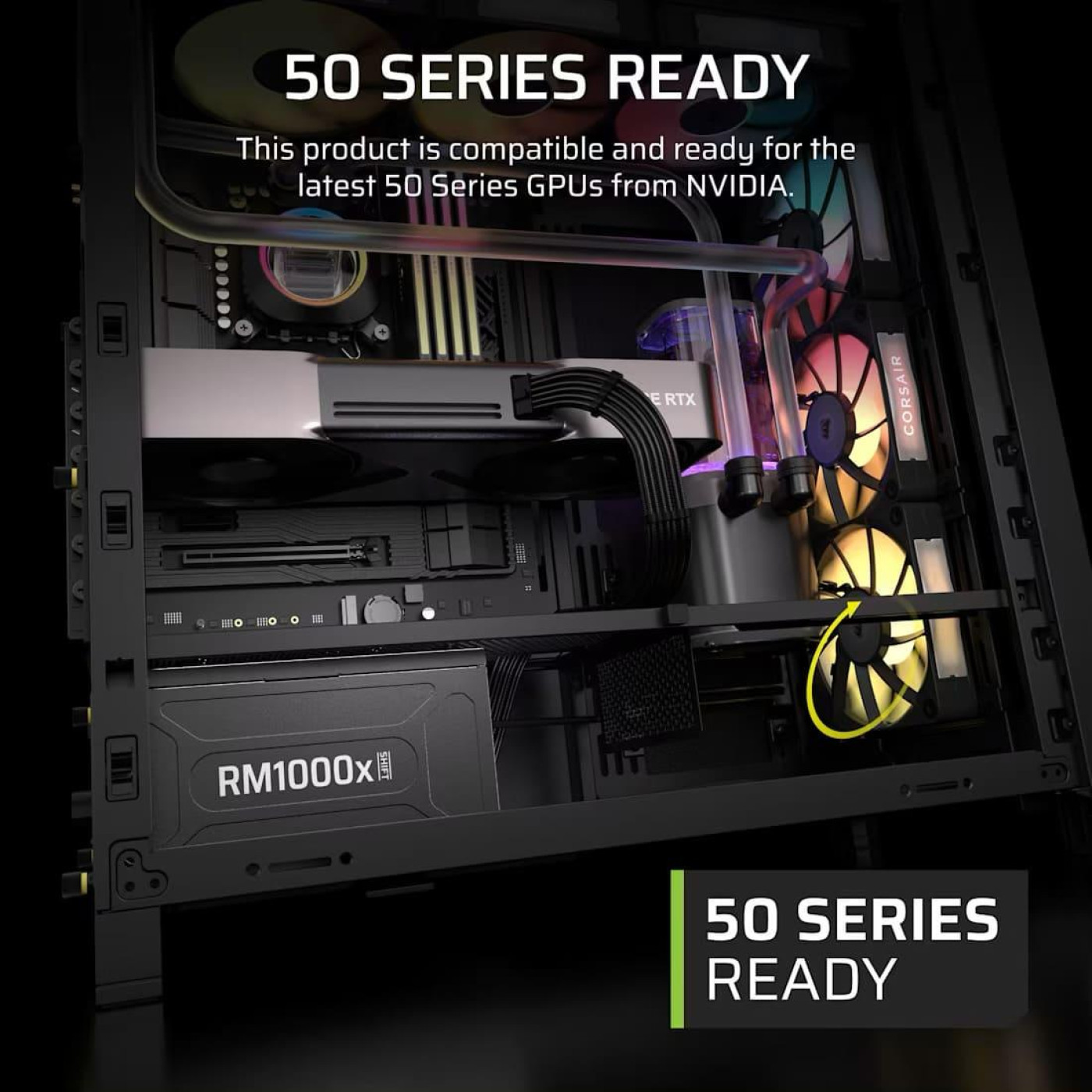 Блок живлення Corsair RM1000x 1000W ATX 3.1 80+ Gold (CP-9020300-EU) Black