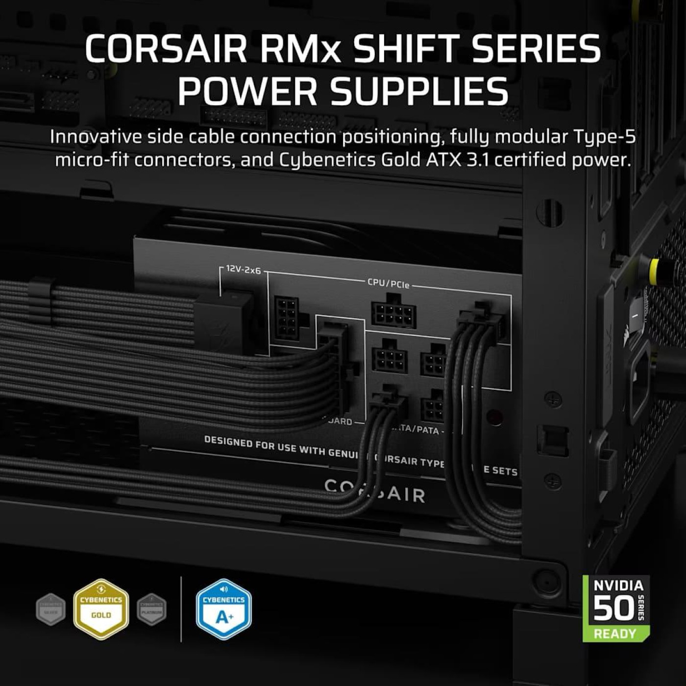 Блок живлення Corsair RM850x 850W ATX 3.1 80+ Gold (CP-9020299-EU) U1