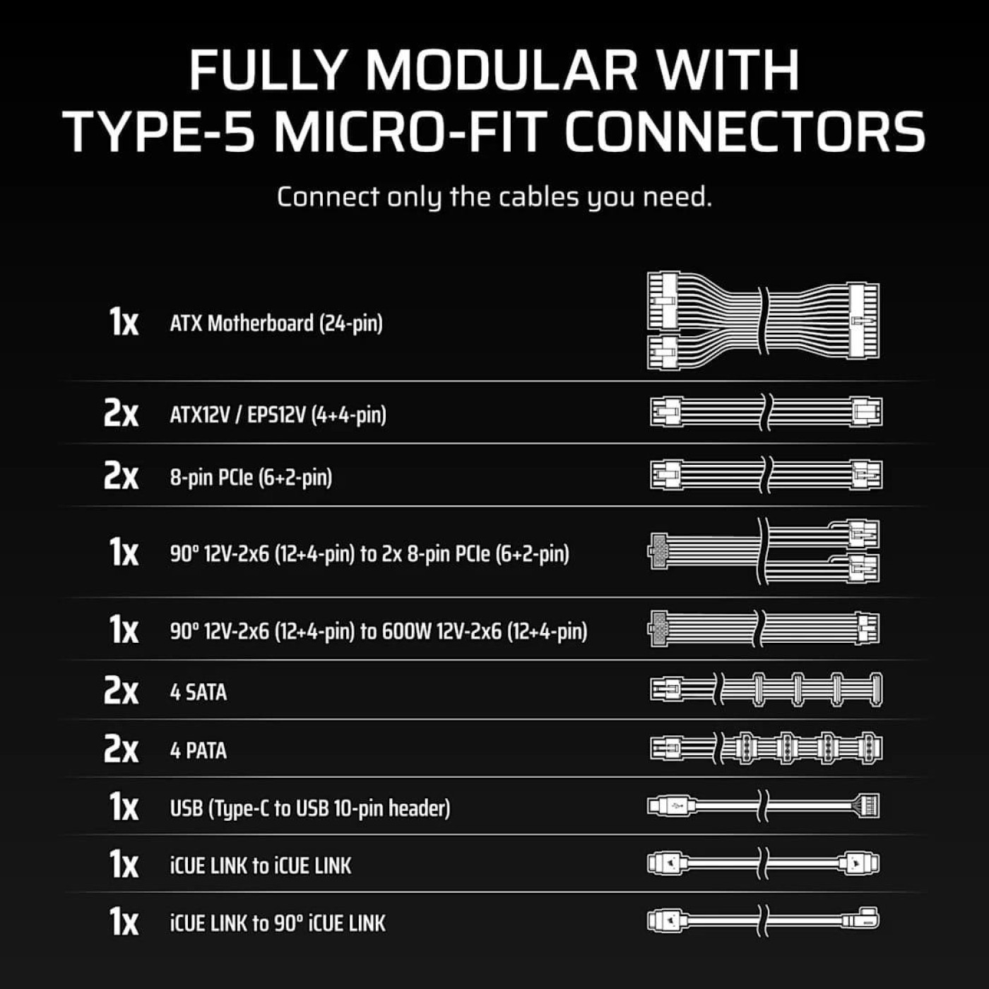 Блок живлення Corsair HX1200i 1200W 80+ Platinum (CP-9020267-EU)