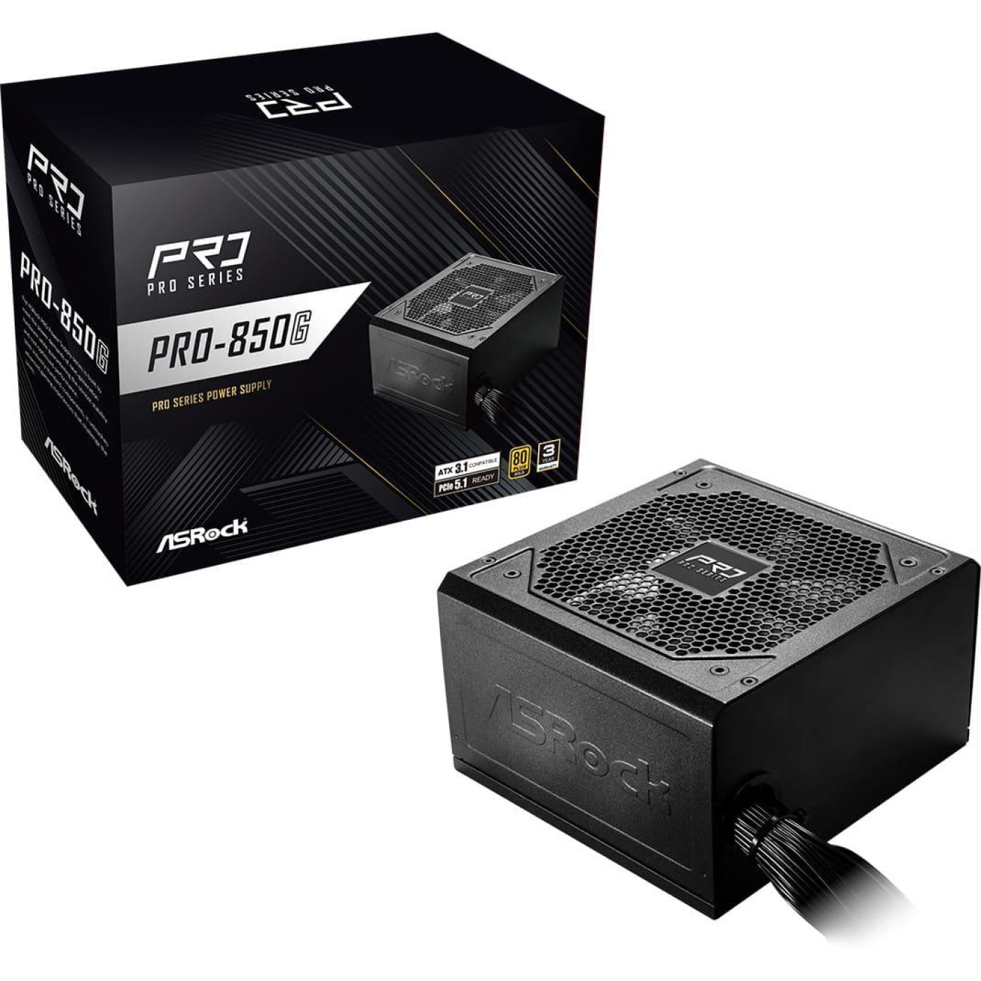 Блок живлення ASRock PRO PRO-850G 850W 80+ Gold (PRO-850G)