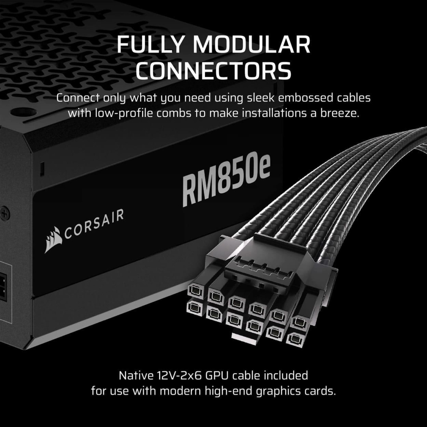 Блок живлення Corsair RM850e 850W 80+ Gold (CP-9020296-EU) Black