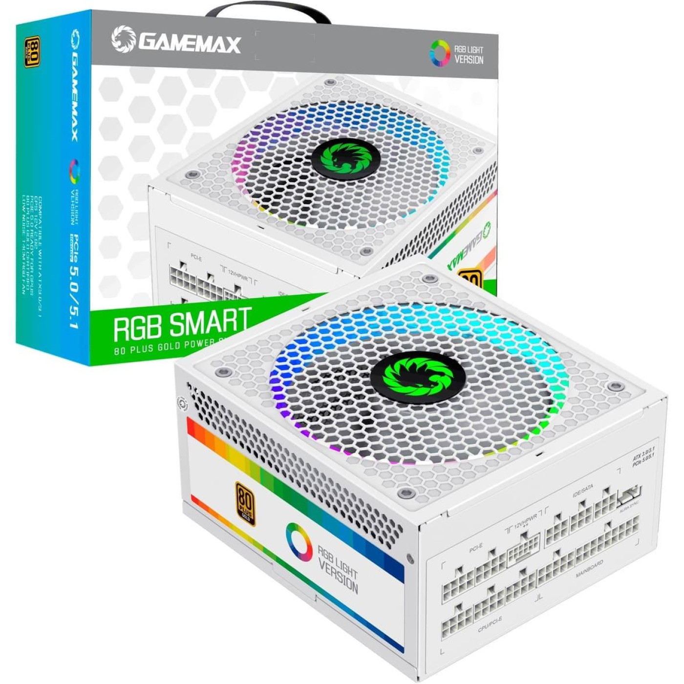 Блок живлення GameMax 1050W RGB1050 PRO WH (ATX3.0/3.1 PCI (RGB1050 PRO WH (ATX3.0/3.1 PCI)