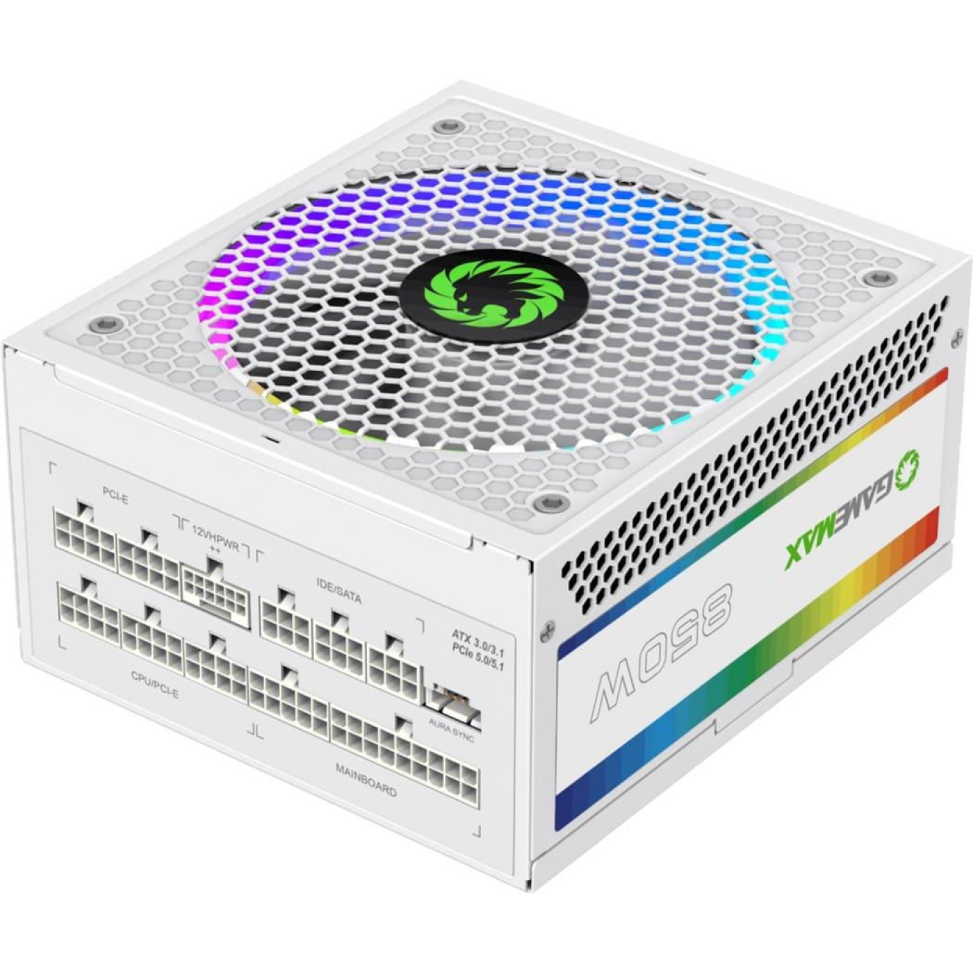 Блок живлення GameMax RGB 850 PRO 850W 80+ Gold White (RGB 850 PRO WH)