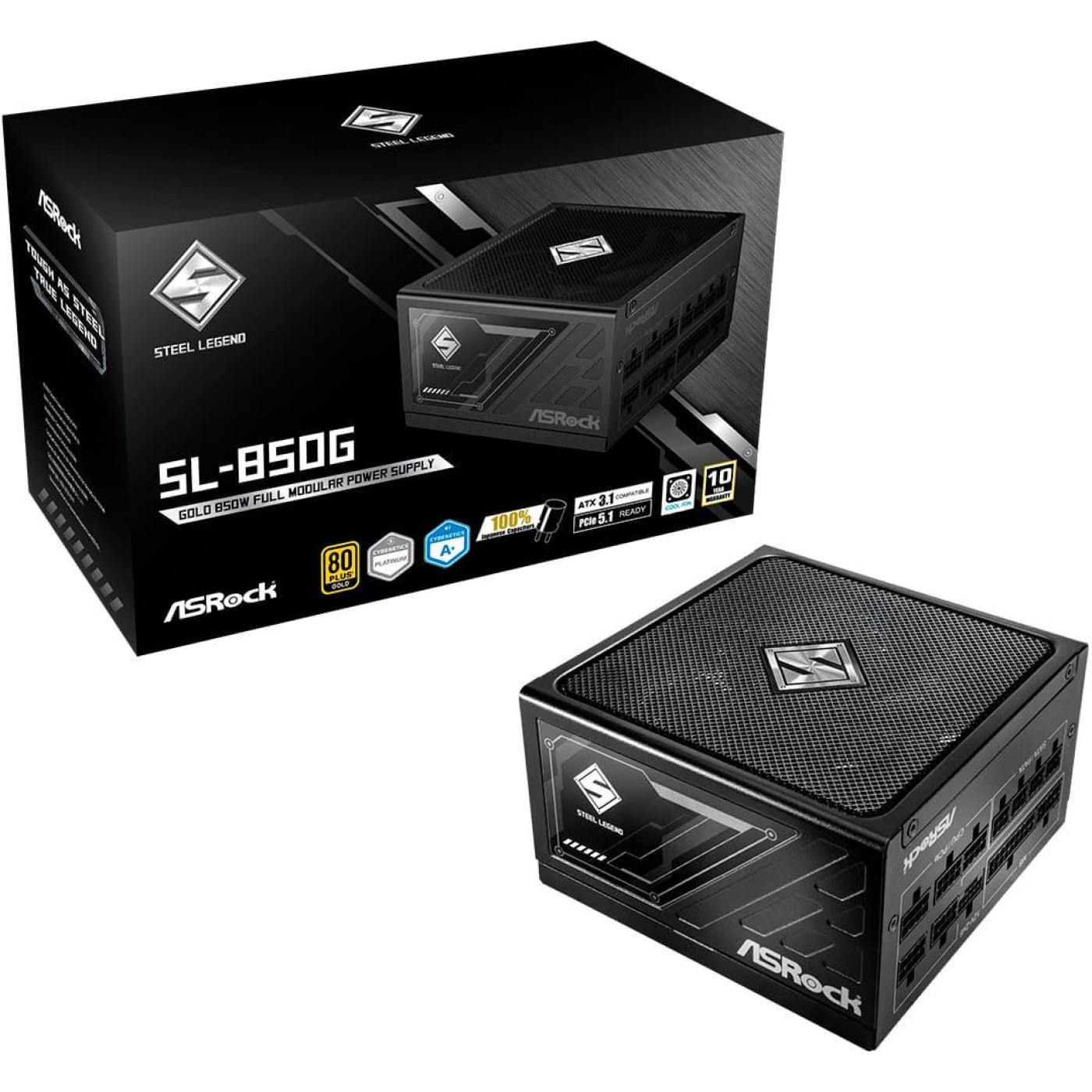 Блок живлення ASRock Steel Legend 850W 80+ Gold (SL-850G) Black