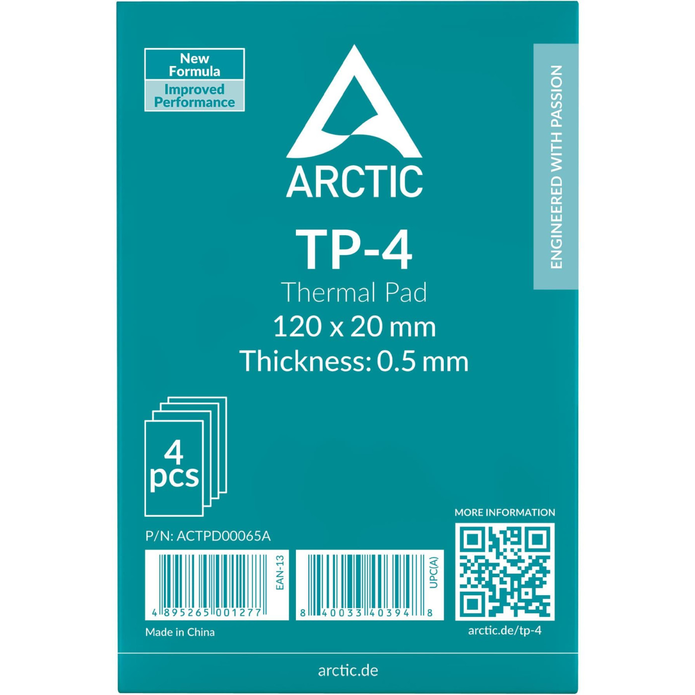 Термоинтерфейс Arctic Thermal Pad TP-4 120x20x0.5mm 4 in 1 kit ACTPD00065A