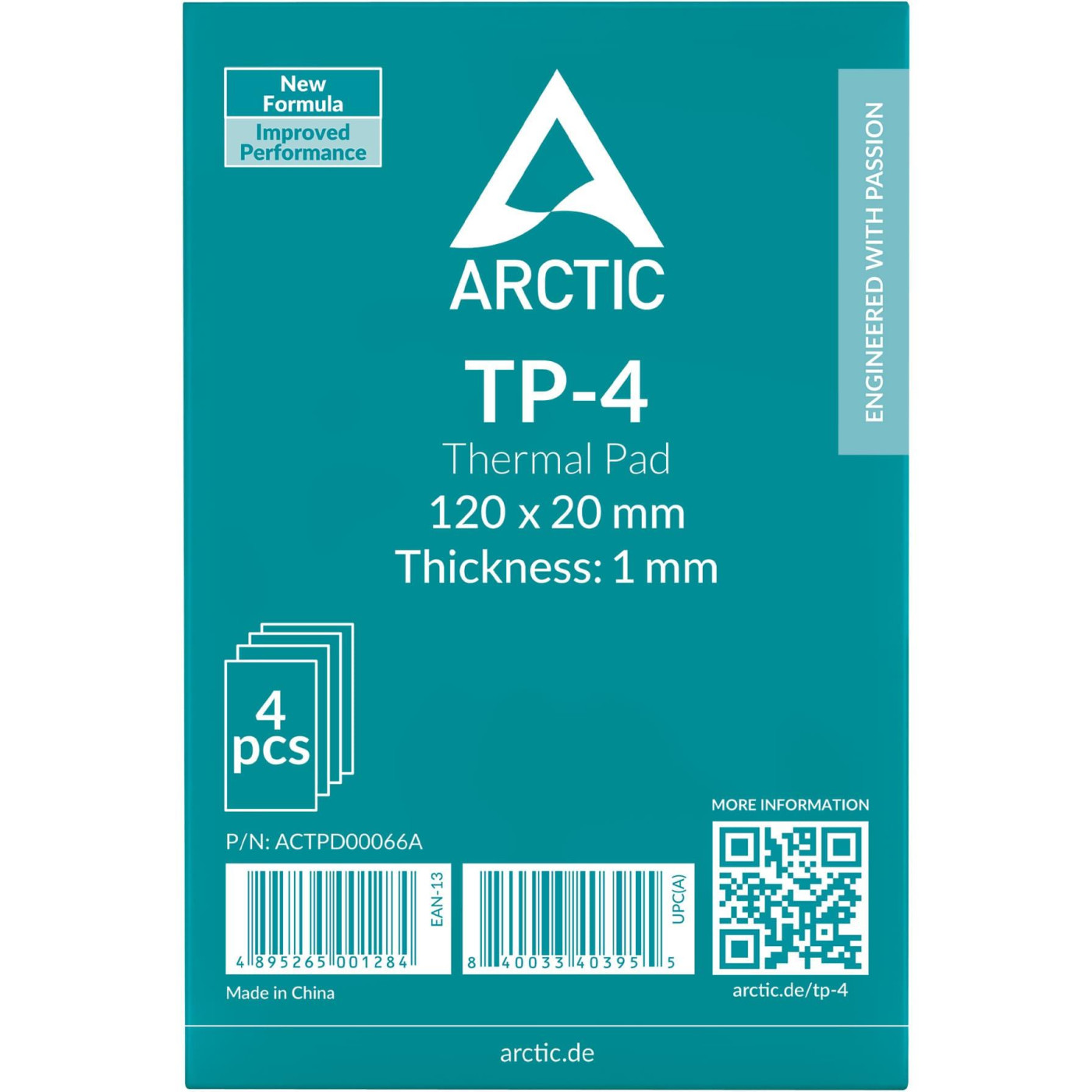 Термоинтерфейс Arctic Thermal Pad TP-4 120x20x1mm 4 in 1 kit ACTPD00066A