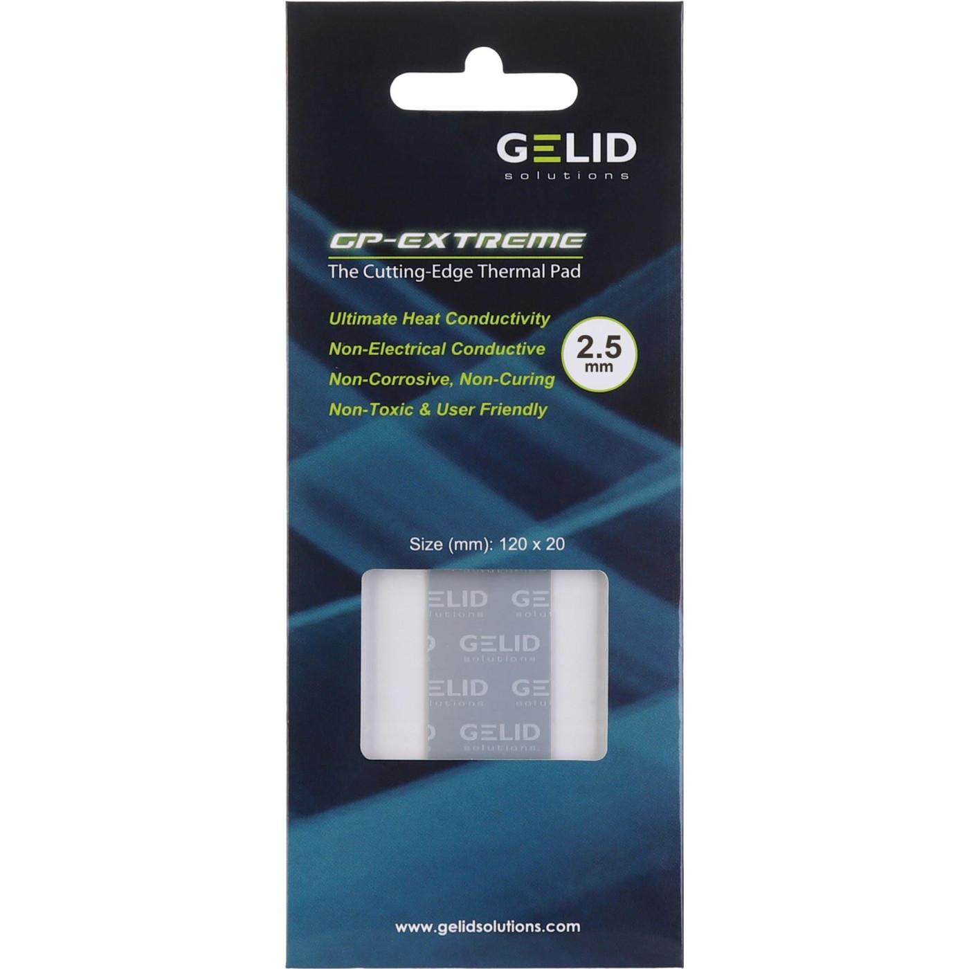Термоінтерфейс Gelid Solutions GP-Extreme Thermal Pad 120x20x2.5 mm TP-GP05-F