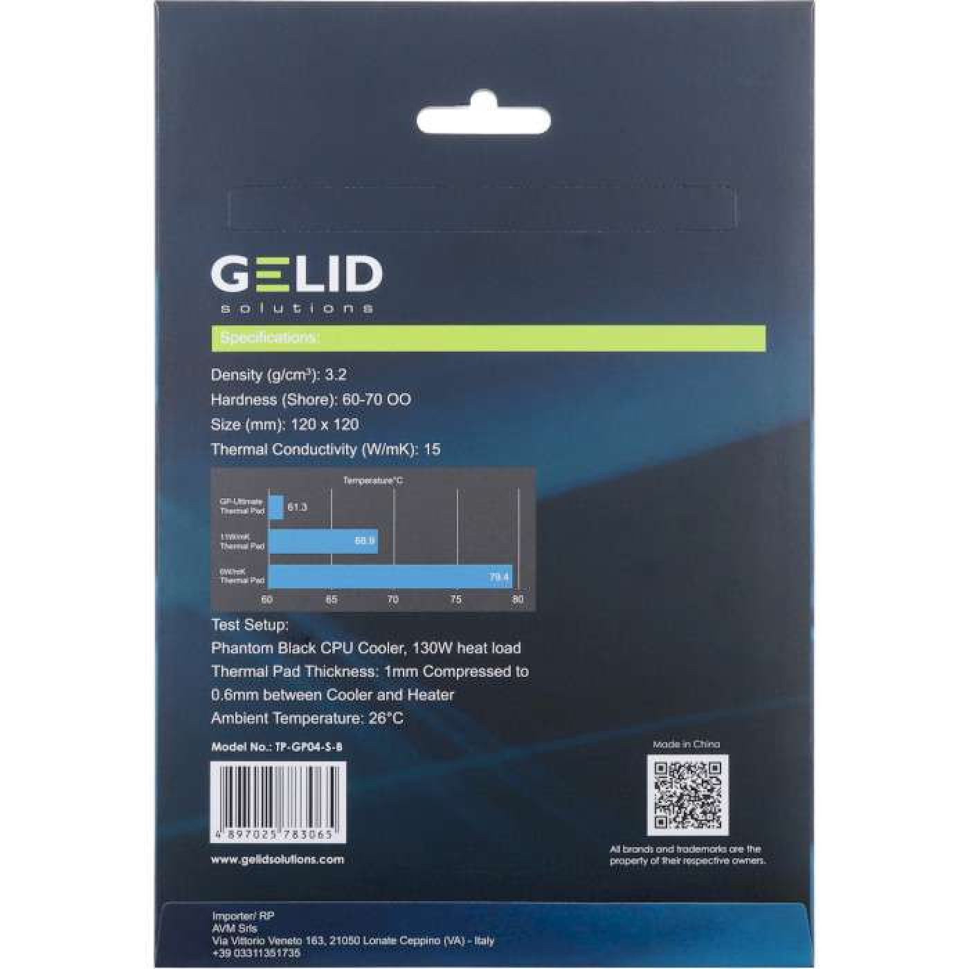 Термоінтерфейс Gelid Solutions GP-Ultimate 120x120x2.0 mm TP-GP04-S-D