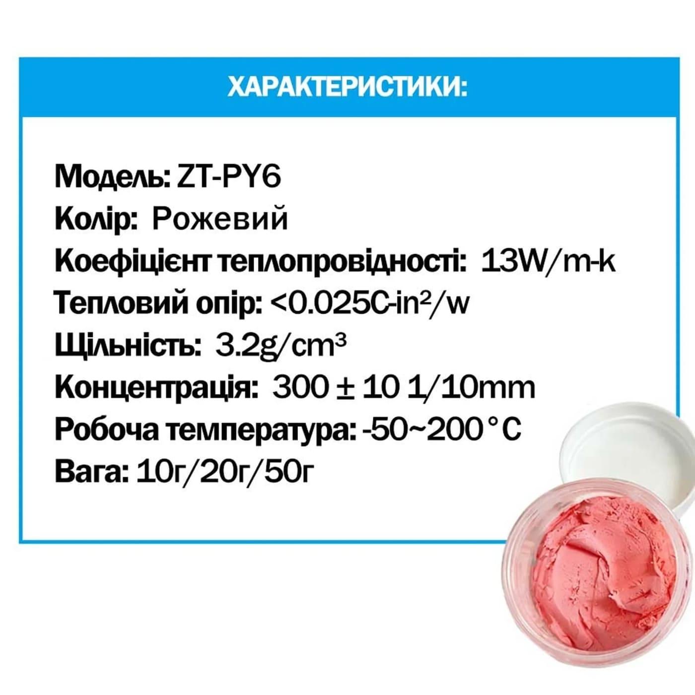 Термопрокладка Zezzio ZT-PY6 Thermal Putty 50 г